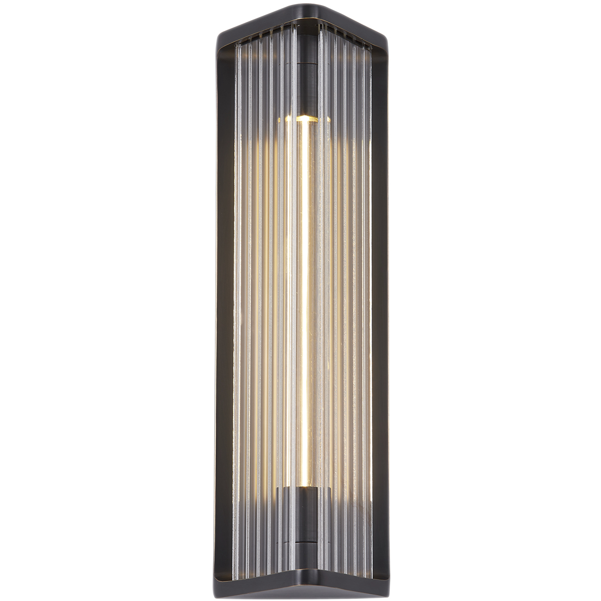 Sabre LED 4.38 inch Ribbed Glass/Urban Bronze ADA Wall/Ceiling Light Wall Light
