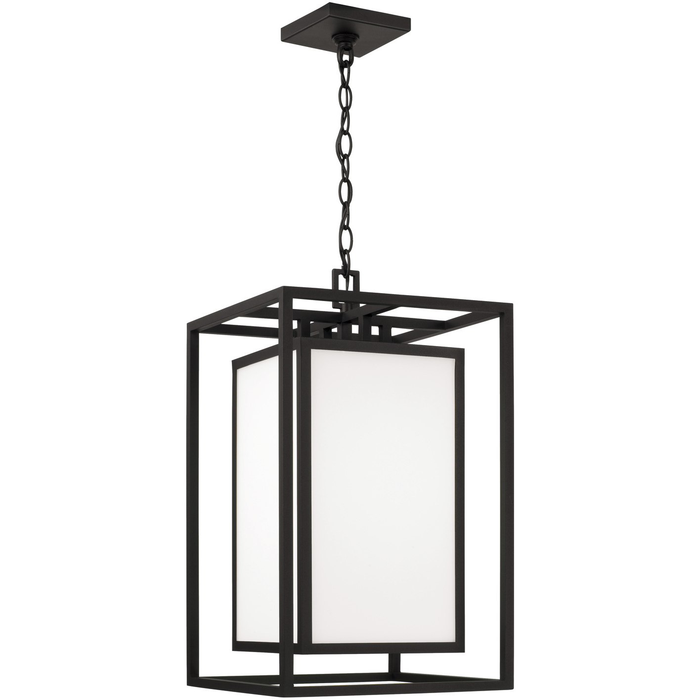Aiden 1 Light 12.5 inch Black Outdoor Hanging Lantern