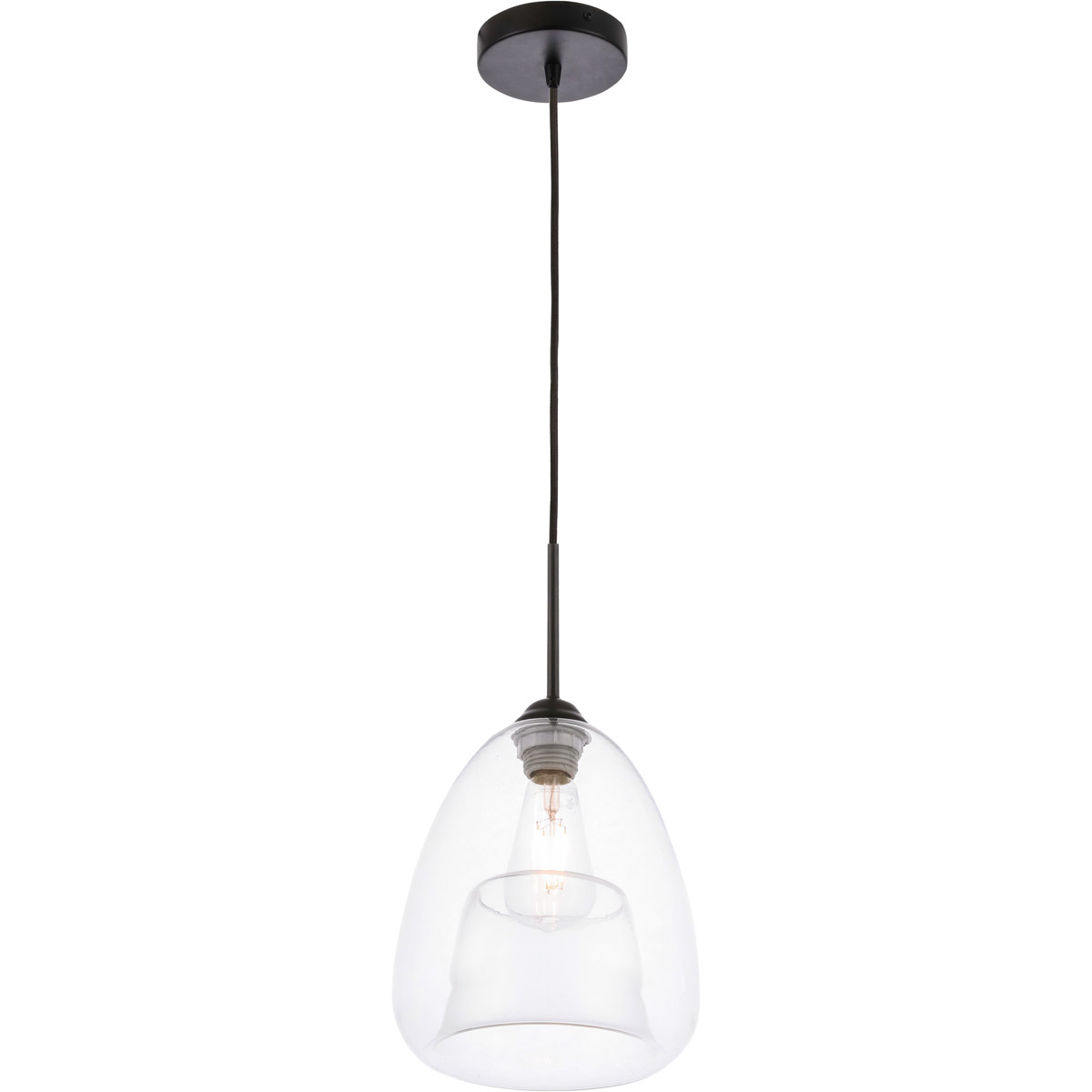 Kason 1 Light 8.2 inch Black Pendant Ceiling Light