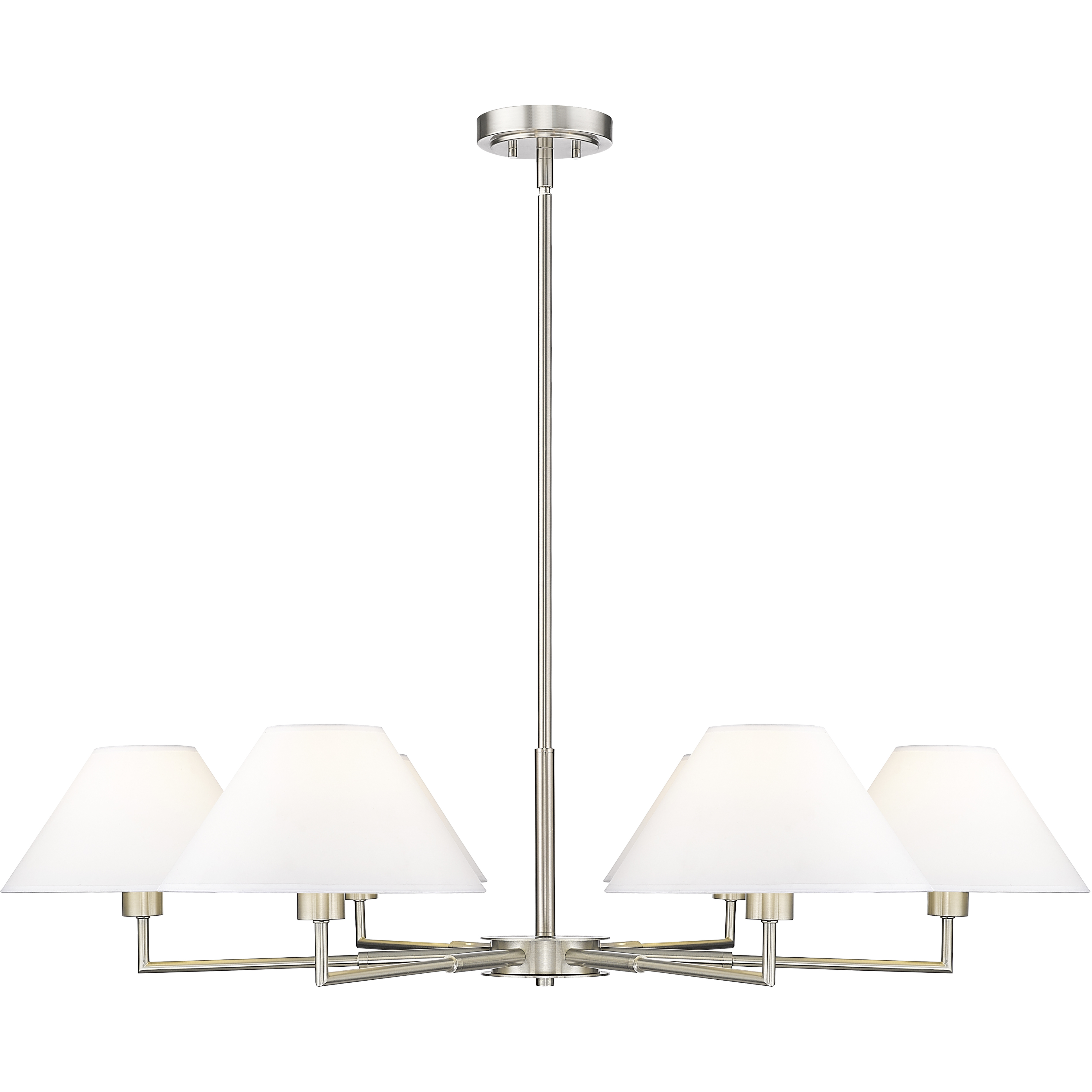 Leila 6 Light 44 inch Brushed Nickel Chandelier Ceiling Light