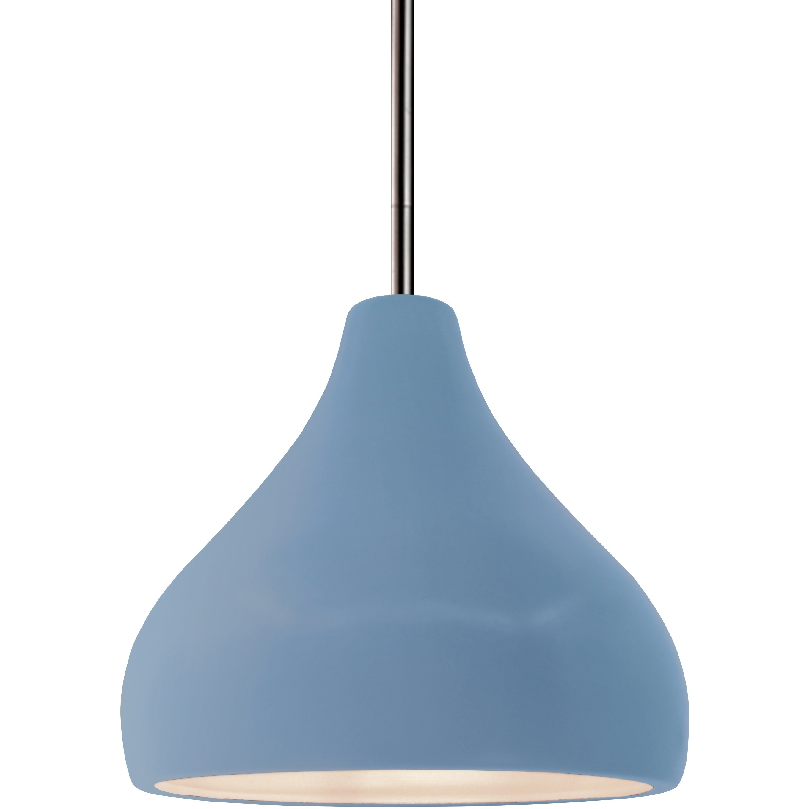 Radiance 1 Light 8 inch Sky Blue and Brushed Nickel Pendant Ceiling Light