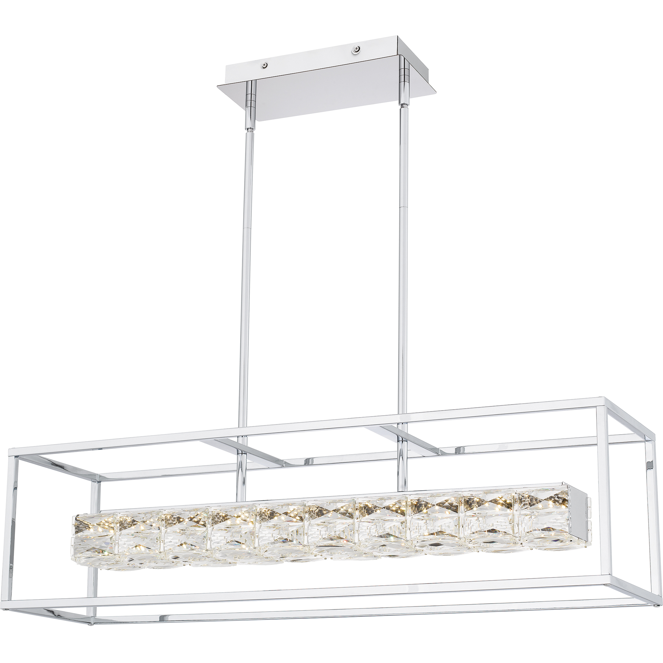 Quoizel Dazzle LED 35.5 inch Polished Chrome Island Light Ceiling Light, Small PCDZ136C - Open Box