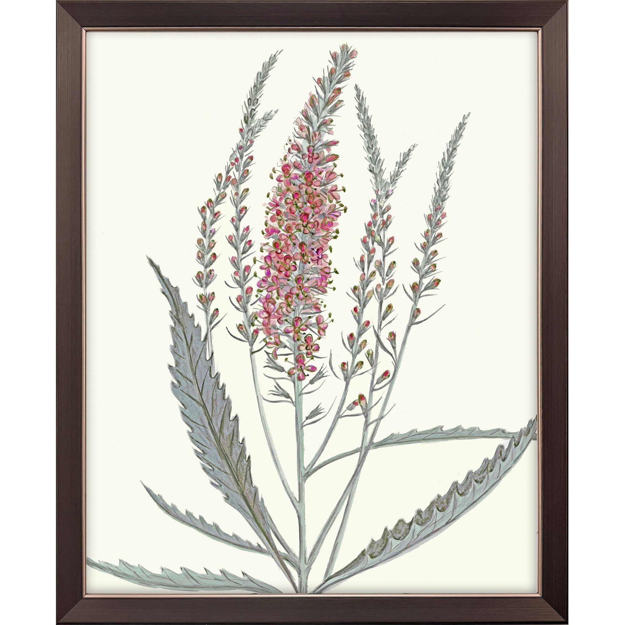 Pink Veronique Pink and Green and Multi Framed Art, Propac