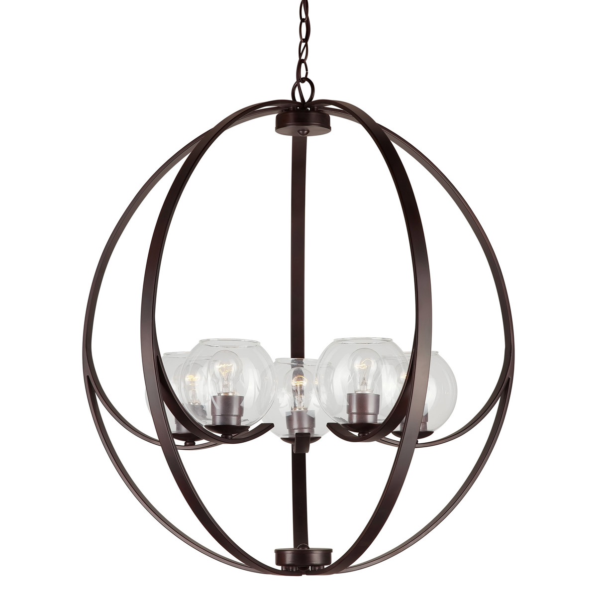 Signature 5 Light 28.75 inch Antique Bronze Chandelier Ceiling Light