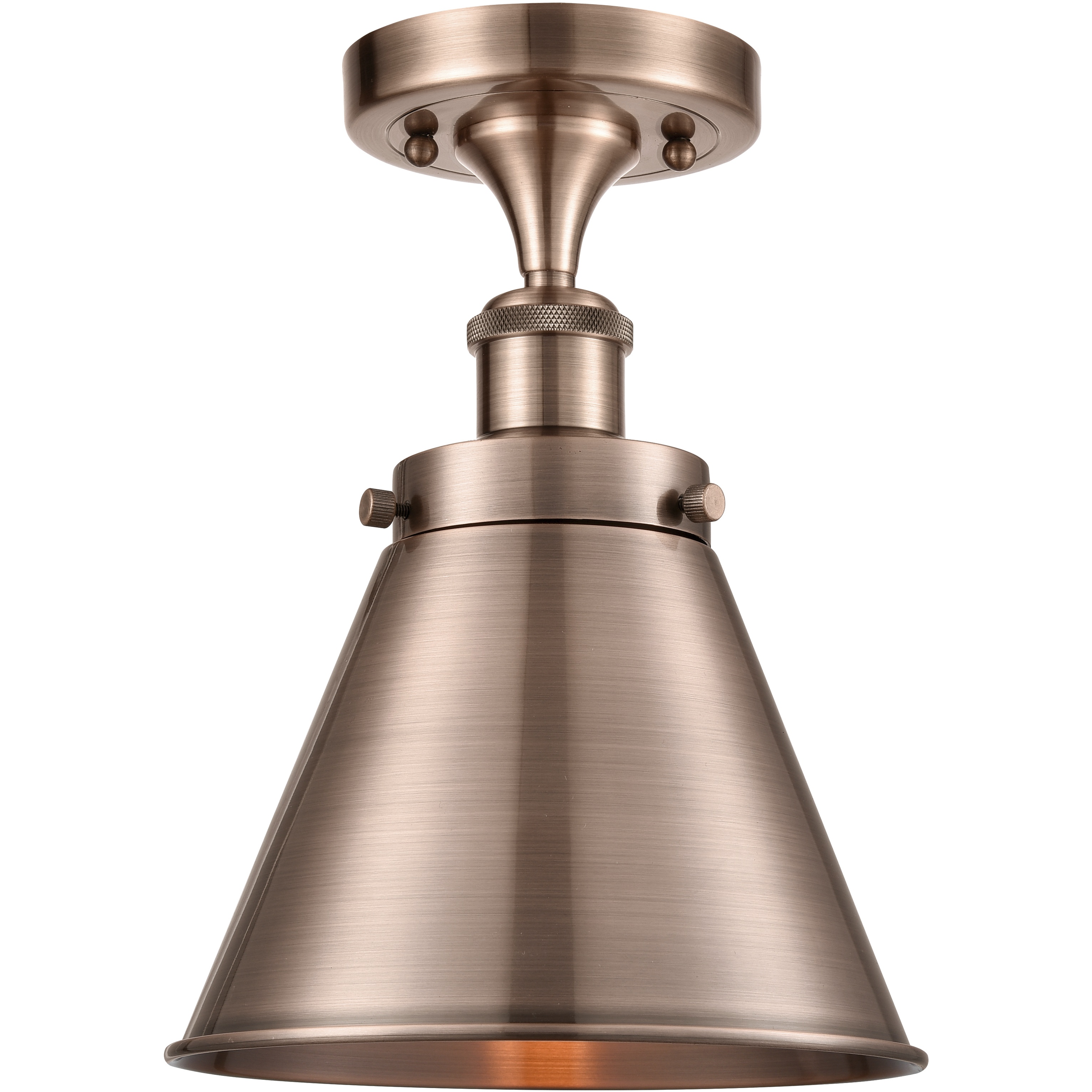 Appalachian 1 Light 8 inch Antique Copper Semi-Flush Mount Ceiling Light