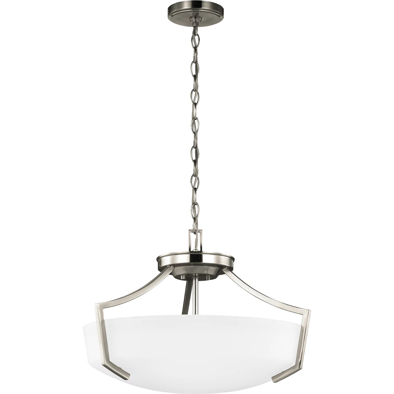 Hanford 3 Light 20.63 inch Brushed Nickel Convertible Semi-Flush Pendant Ceiling Light