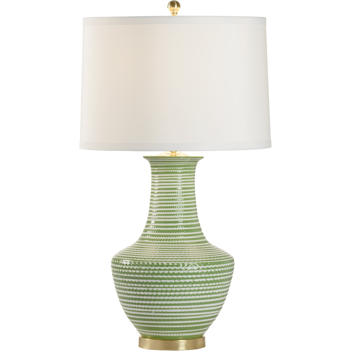 Chelsea House 32 inch 100.00 watt Green/White Glaze/Polished Table Lamp Portable Light