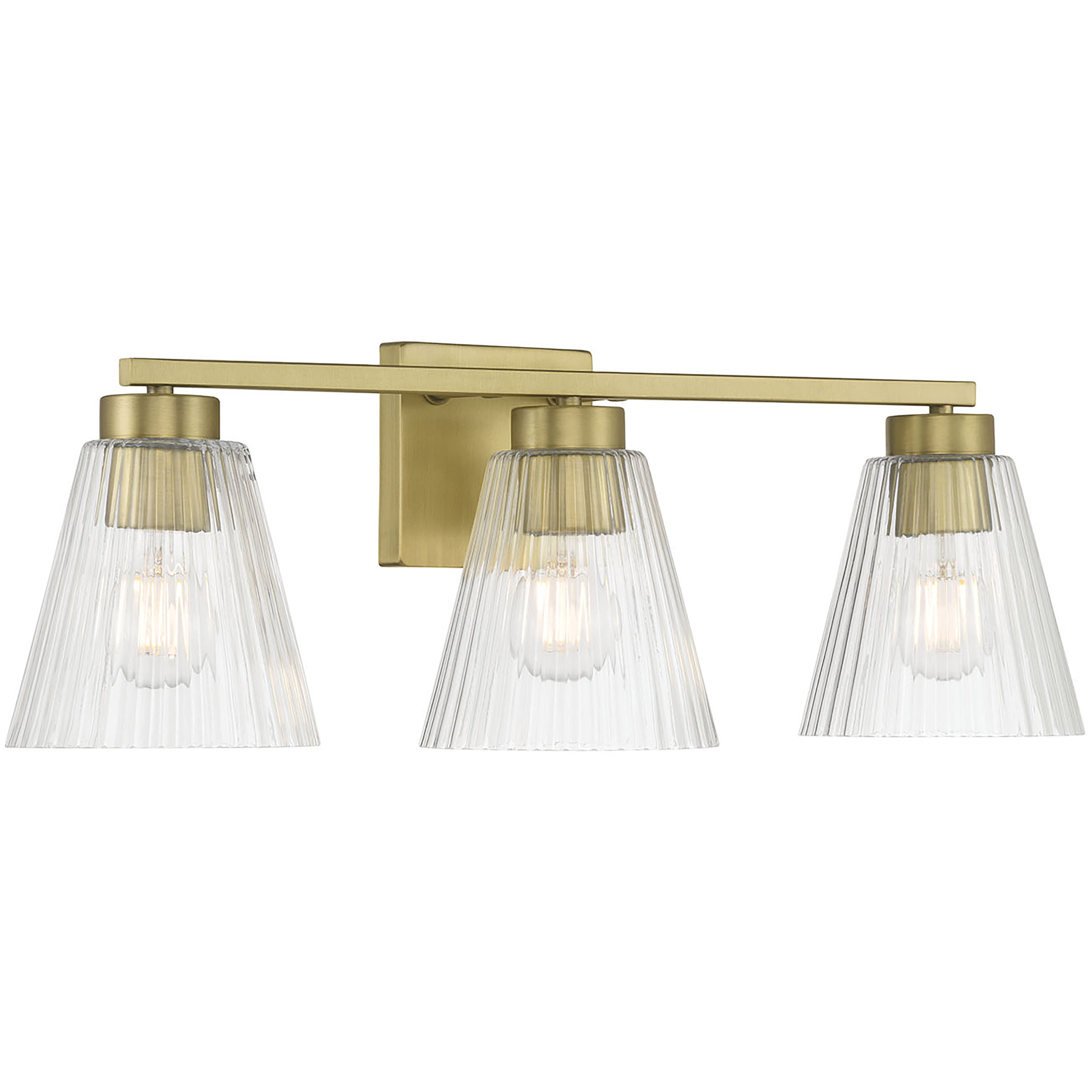 Riville 3 Light 22.75 inch Vintage Brass Bathroom Vanity Light Wall Light