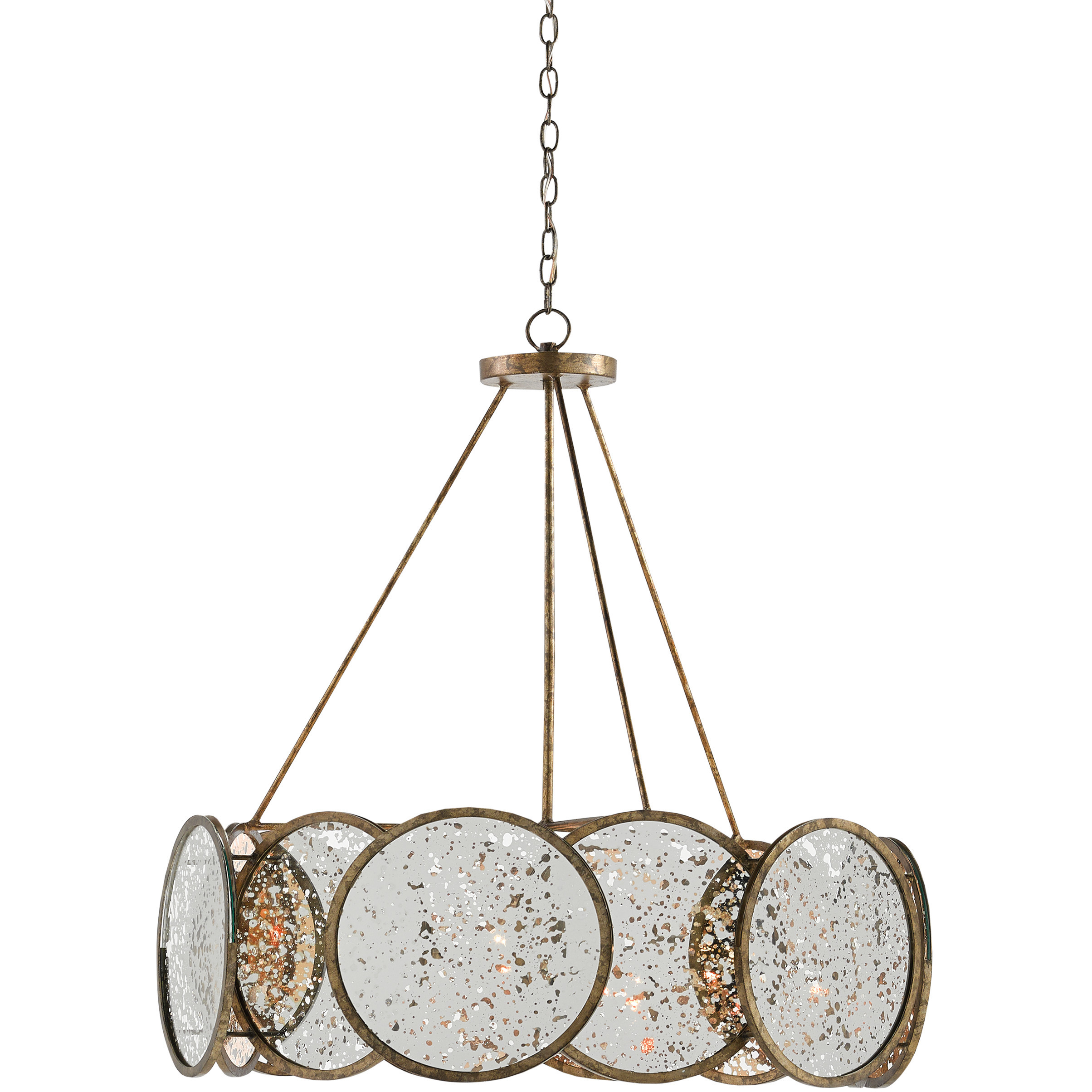 Oliveri 6 Light 34 inch Pyrite Bronze Chandelier Ceiling Light