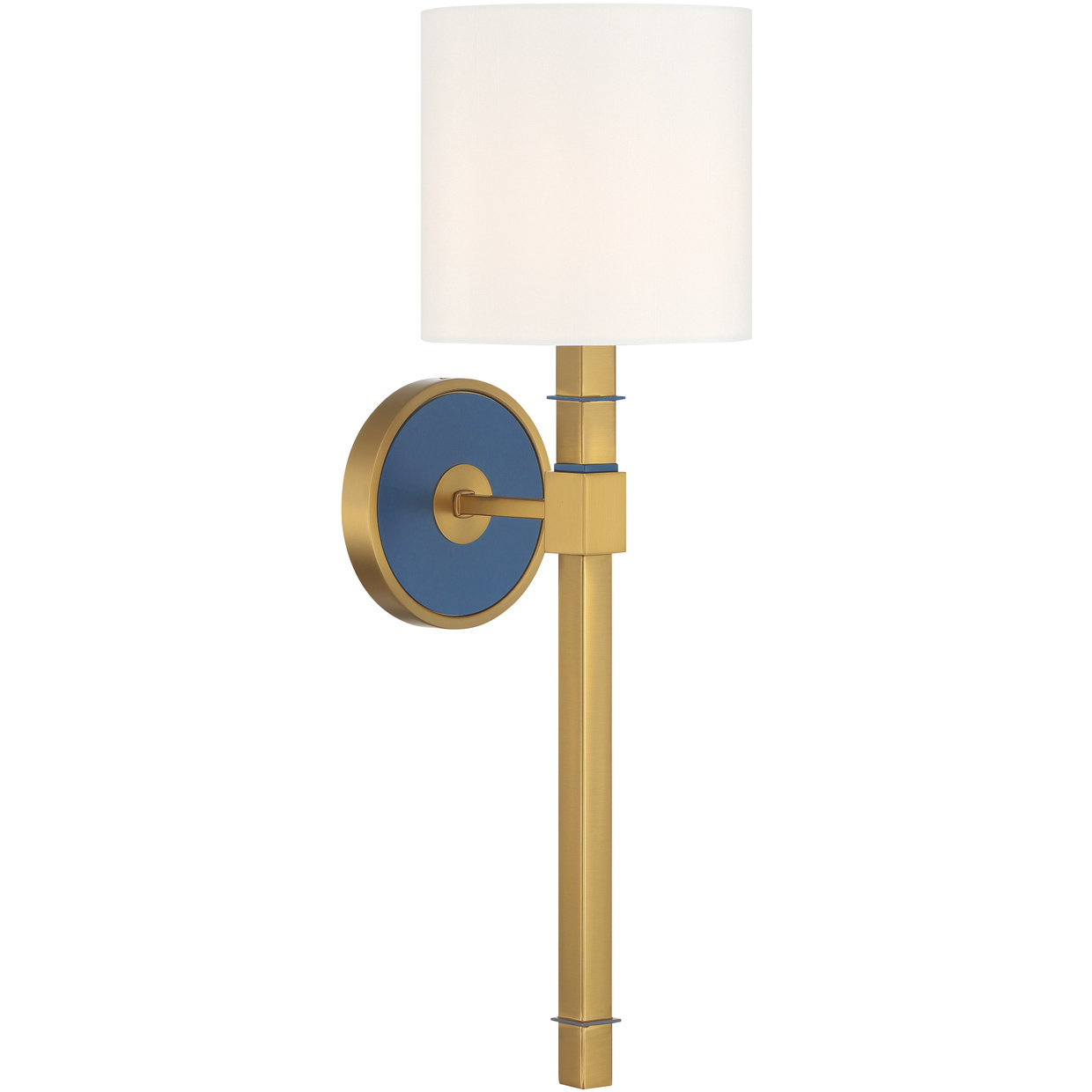 Herrick 1 Light 6.25 inch Luxe Gold and Navy Sconce Wall Light