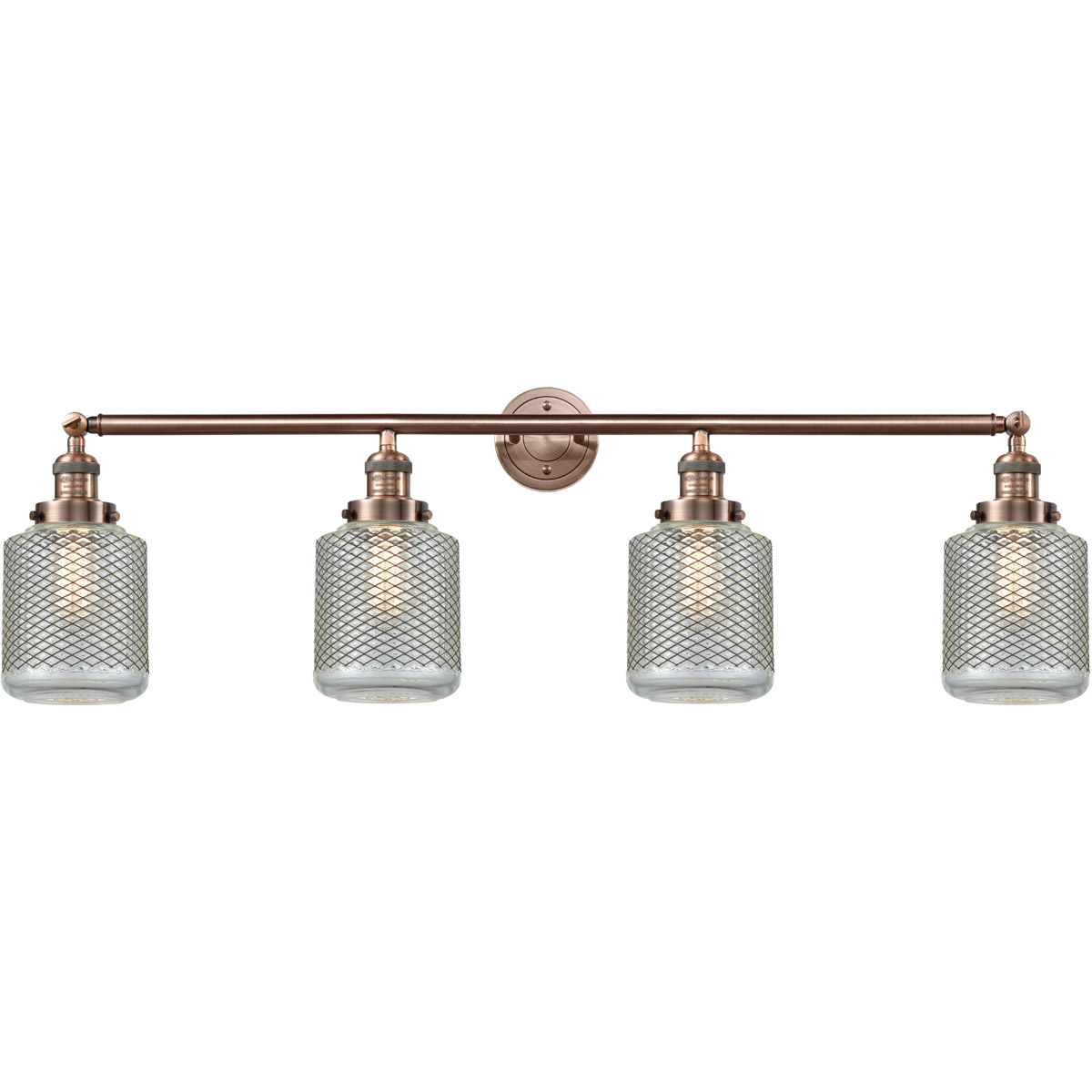 Franklin Restoration Stanton LED 44 inch Antique Copper Bath Vanity Light Wall Light, Franklin Restoration