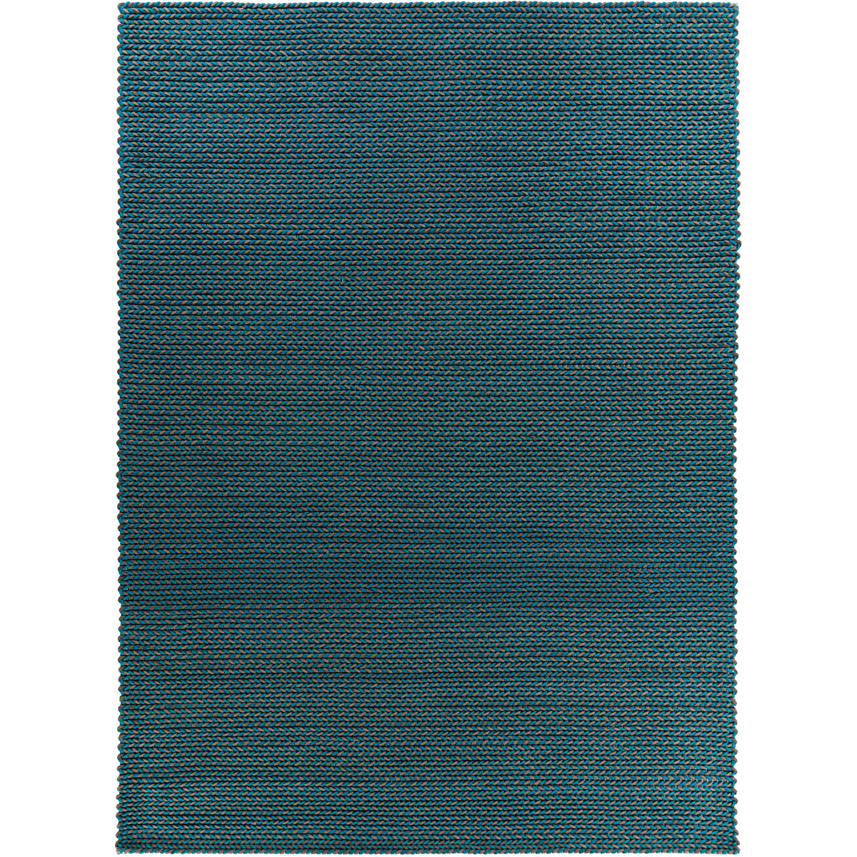 Juno 132 X 96 inch Aqua, Dark Brown Rug