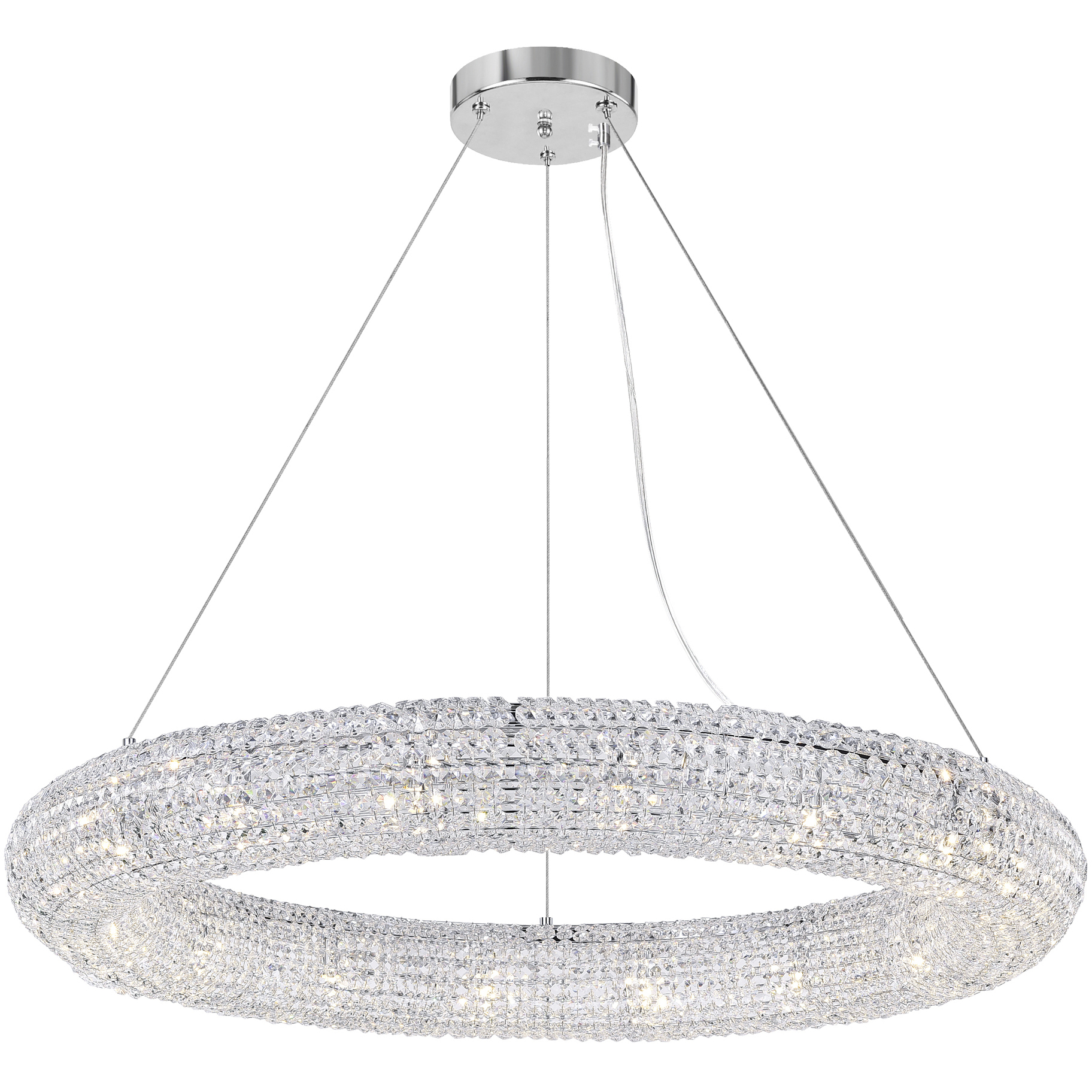 Veronique 16 Light 40 inch Chrome Down Chandelier Ceiling Light