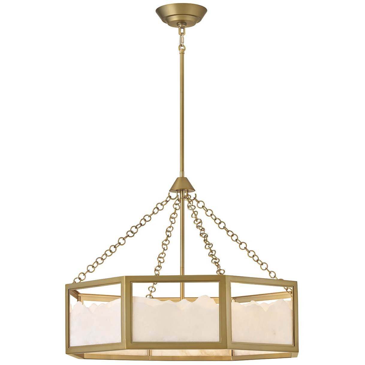 Veleta 8 Light 36 inch Lacquered Brass Chandelier Ceiling Light, Drum
