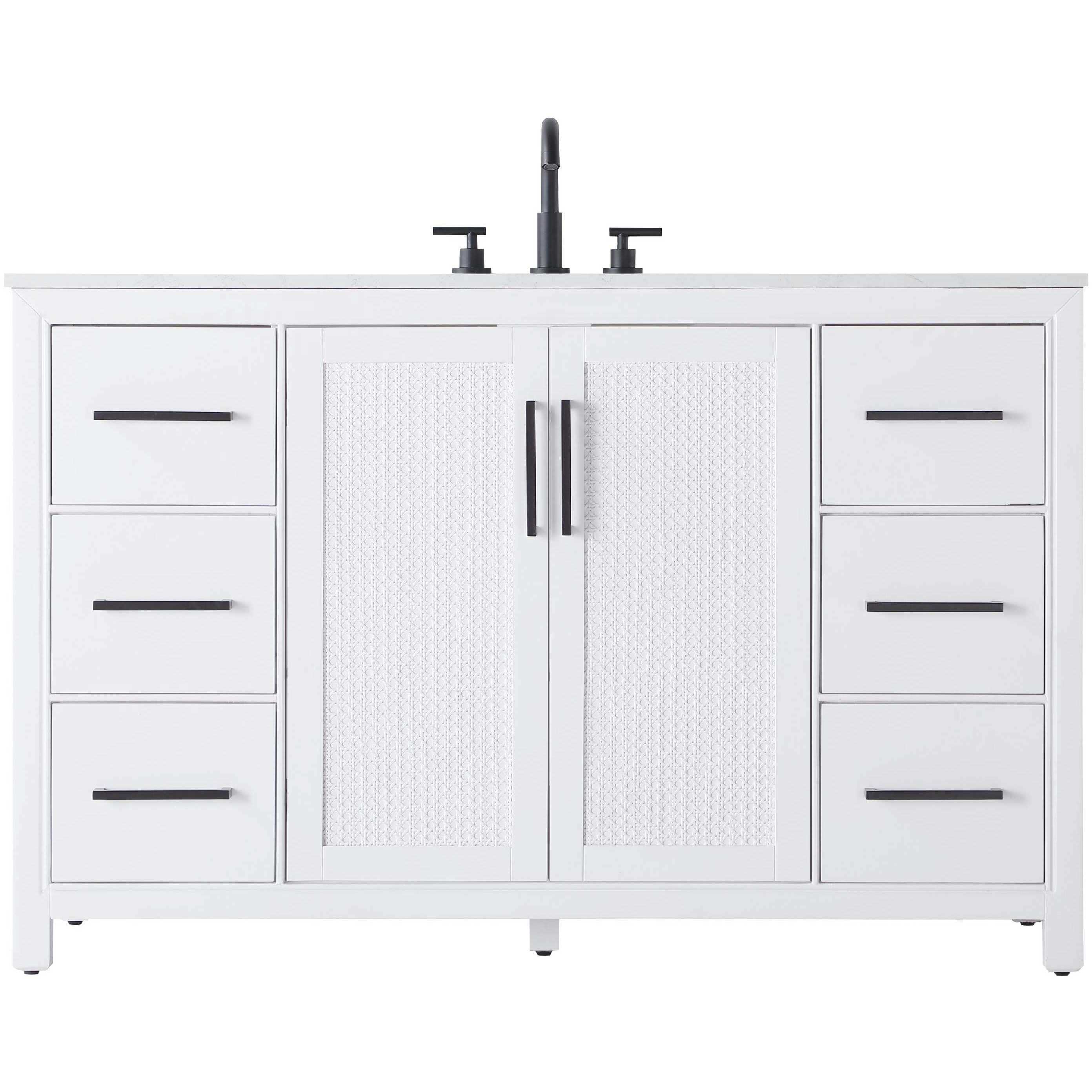 Alina 54 X 34 inch White Bathroom Vanity Cabinet