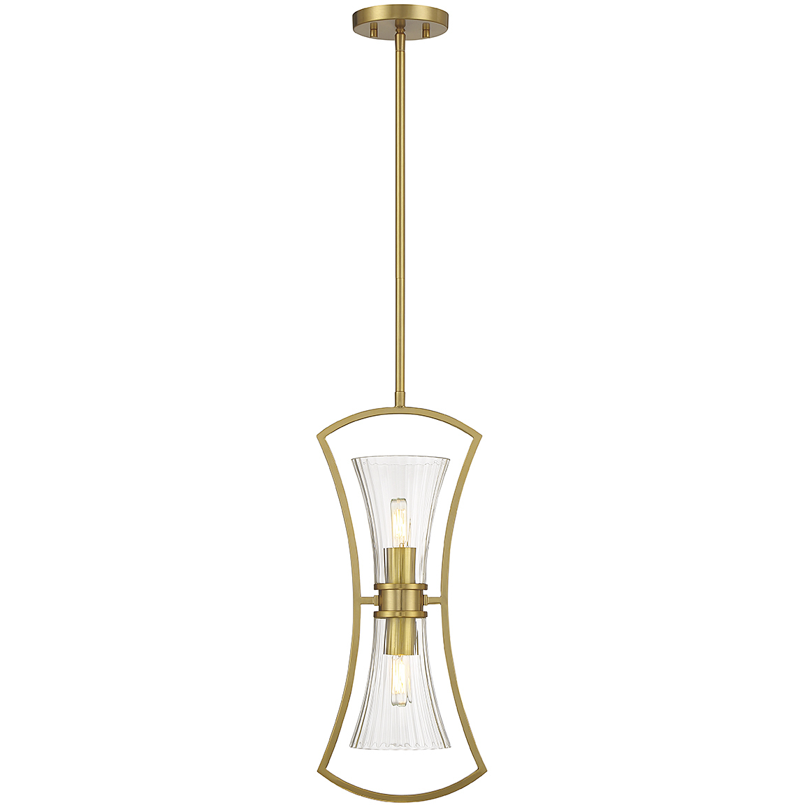 Bennington 2 Light 8.75 inch Warm Brass Pendant Ceiling Light