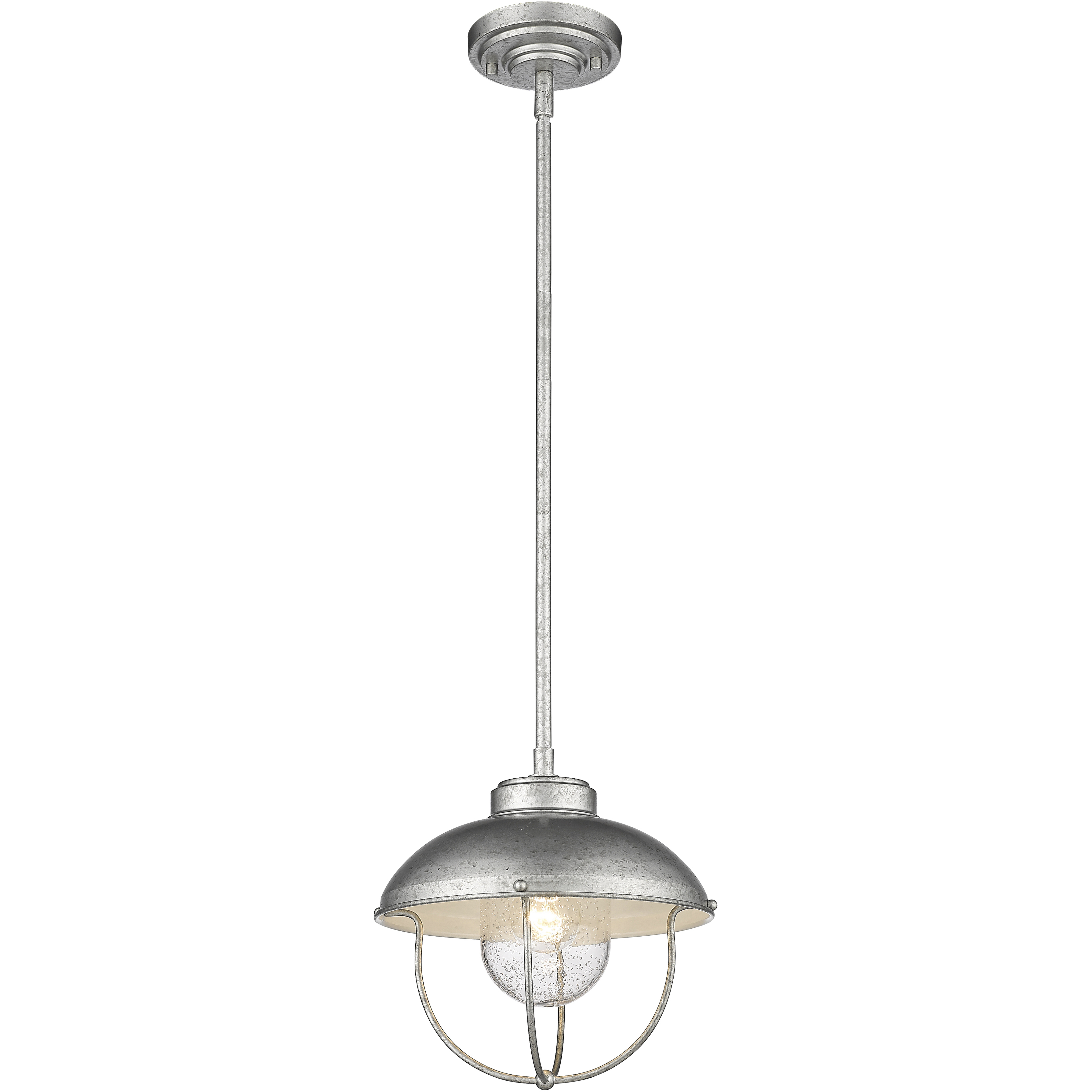 Ansel 1 Light 11 inch Galvanized Outdoor Pendant