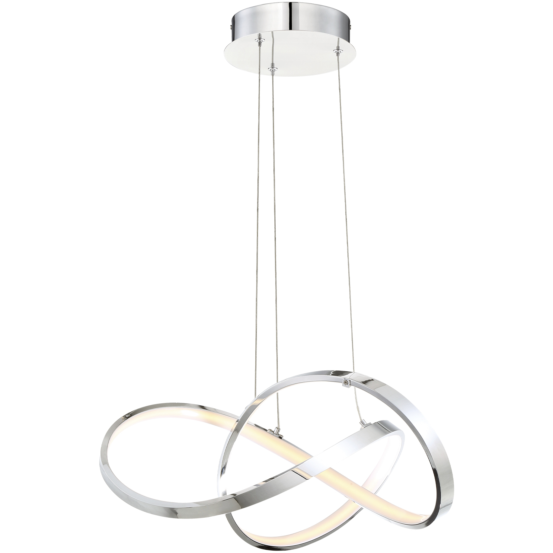 Vornado LED 18 inch Chrome Pendant Ceiling Light, dweLED