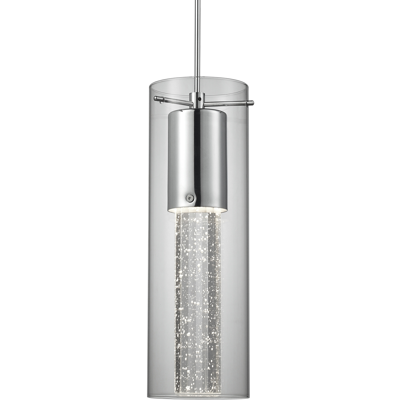 Champagne LED 4 inch Chrome Pendant Ceiling Light