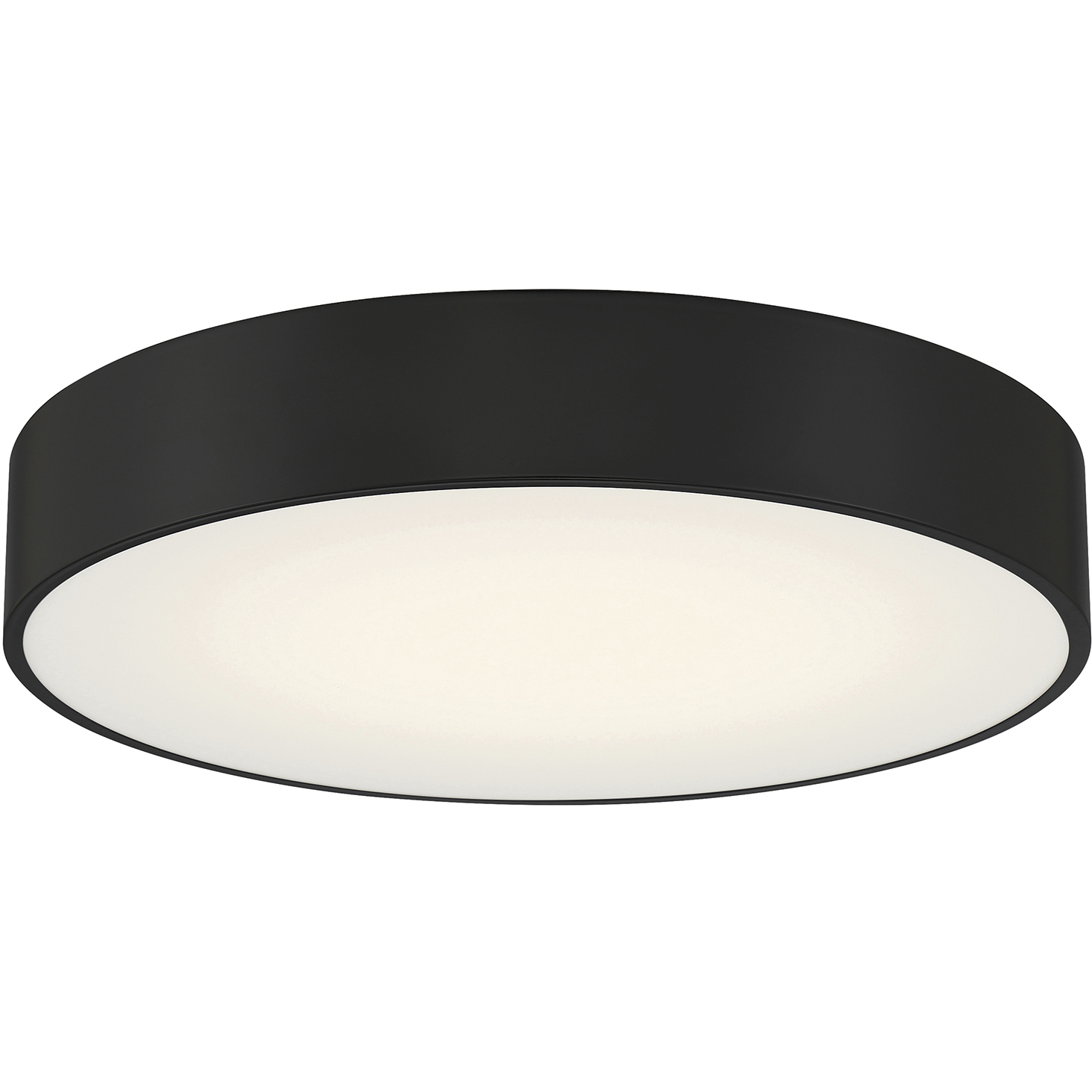 Como LED 21.75 inch Black and White Flush Mount Ceiling Light