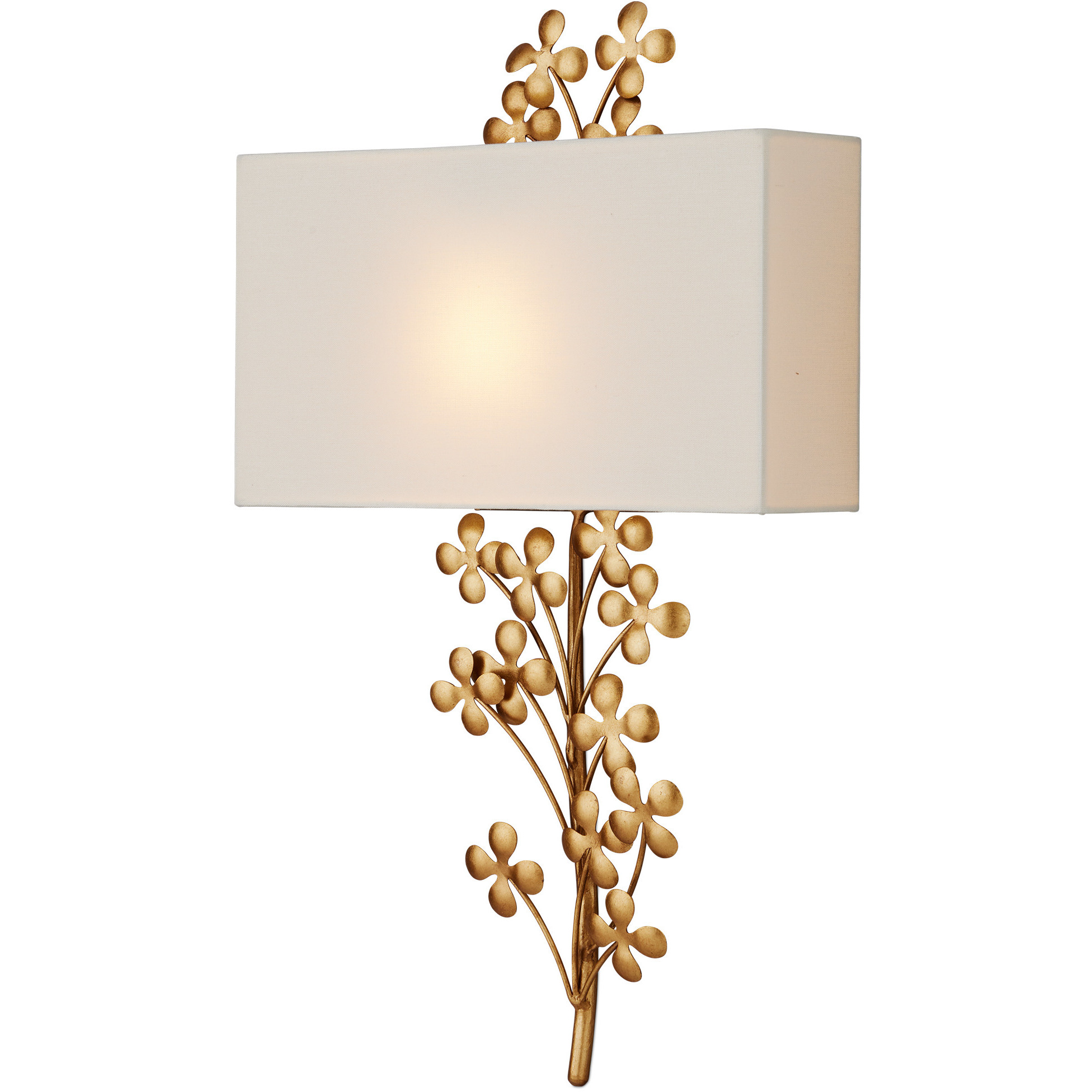 Cloverfield 1 Light 15 inch Contemporary Gold Leaf and Contemporary Gold ADA Wall Sconce Wall Light