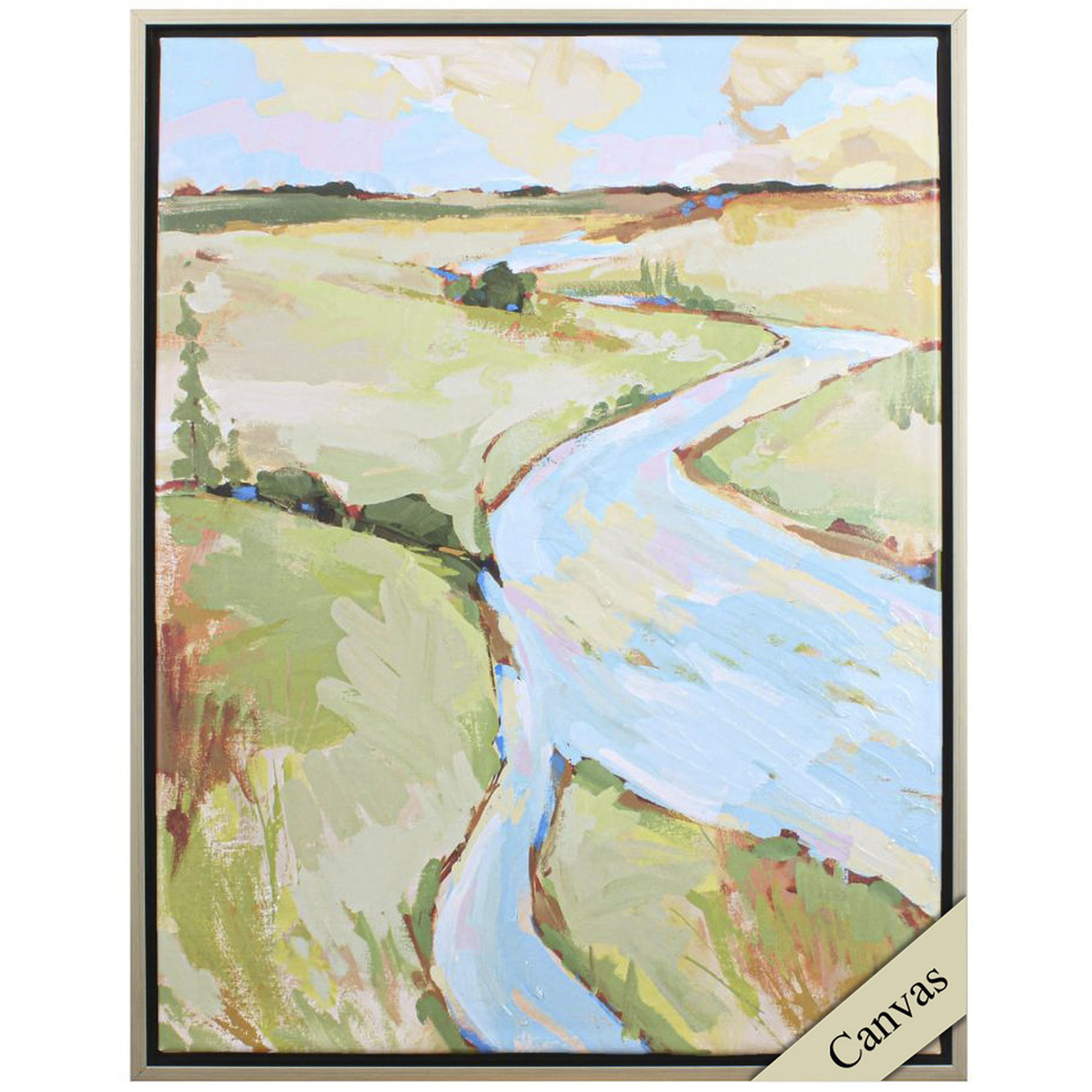 Modern Flow Green and Blue Canvas, Propac