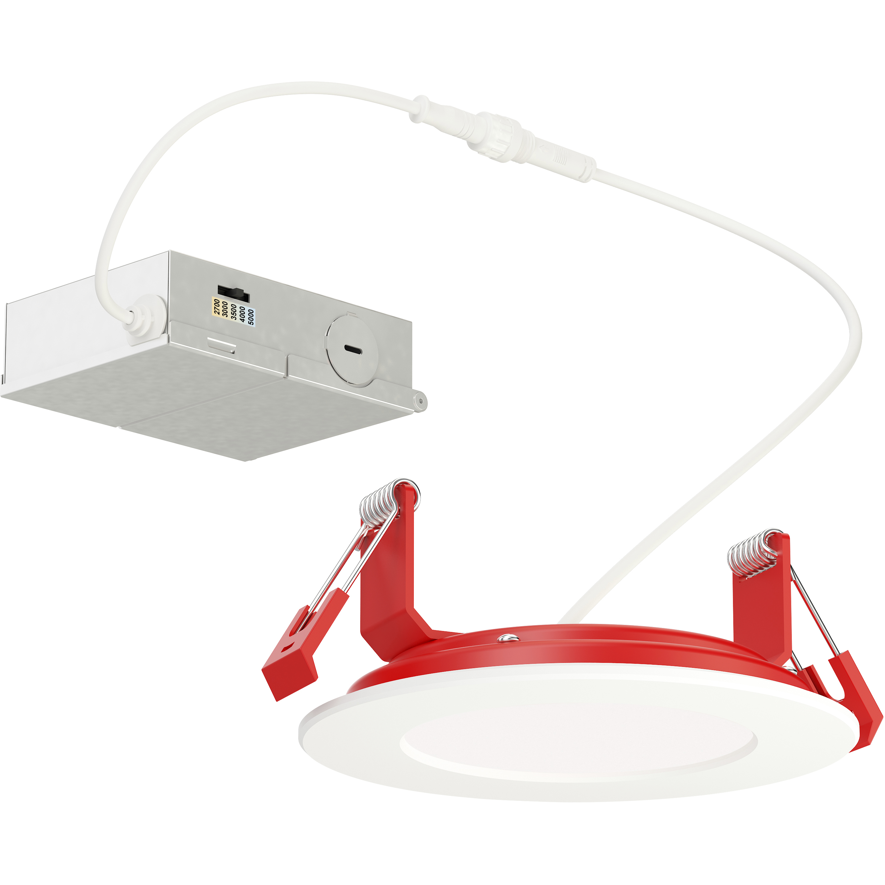 Slim Fire LED 5.25 inch White Flush Mount Ceiling Light