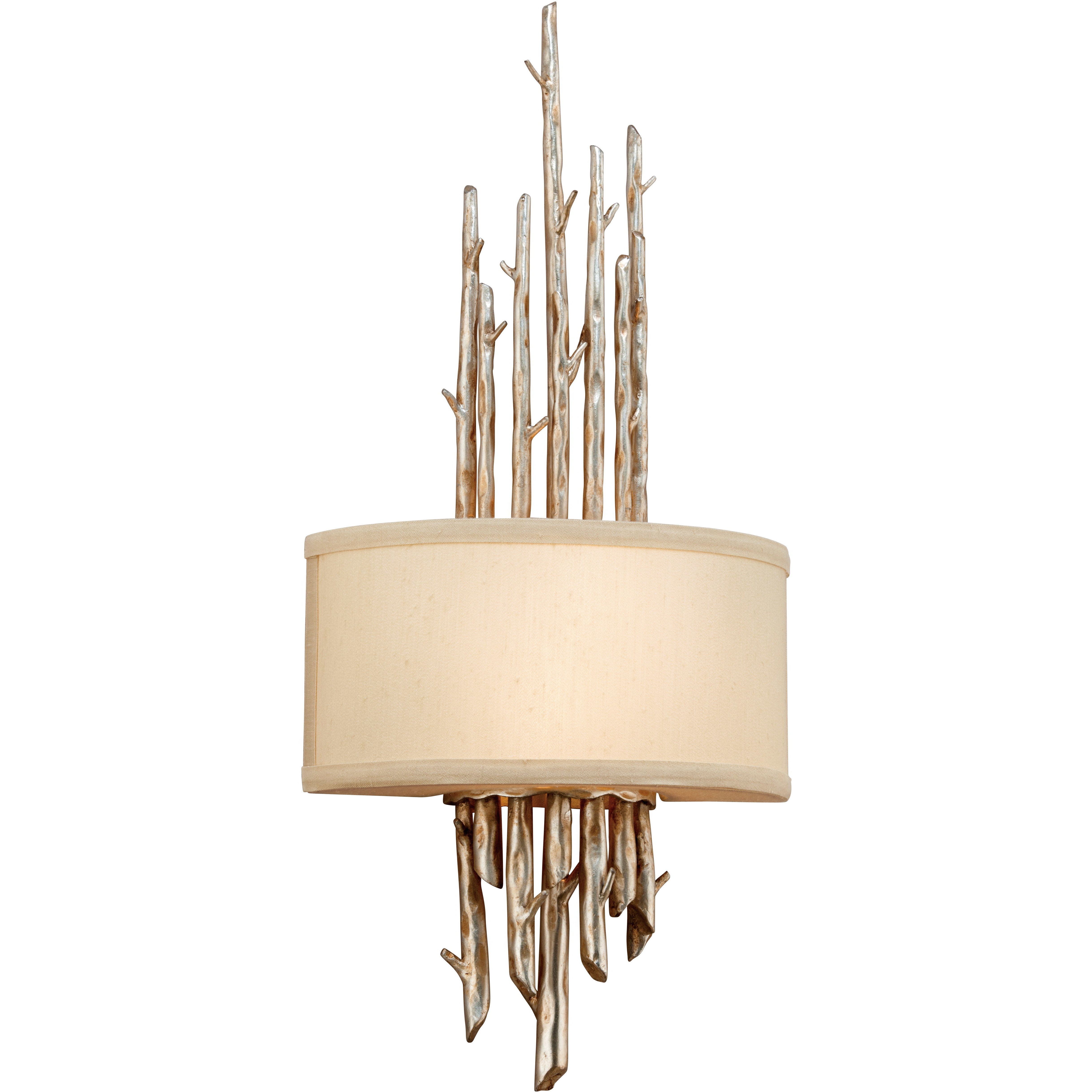 Adirondack 2 Light 12 inch Silver Leaf ADA Wall Sconce Wall Light