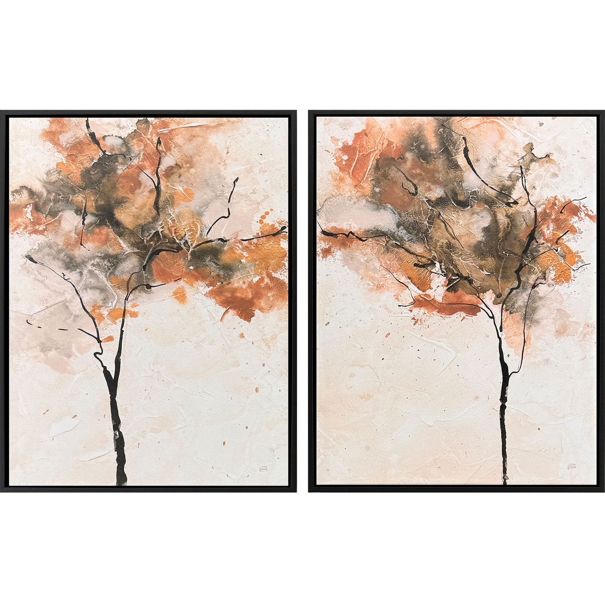 Textural Trees Rust Canvas, Propac