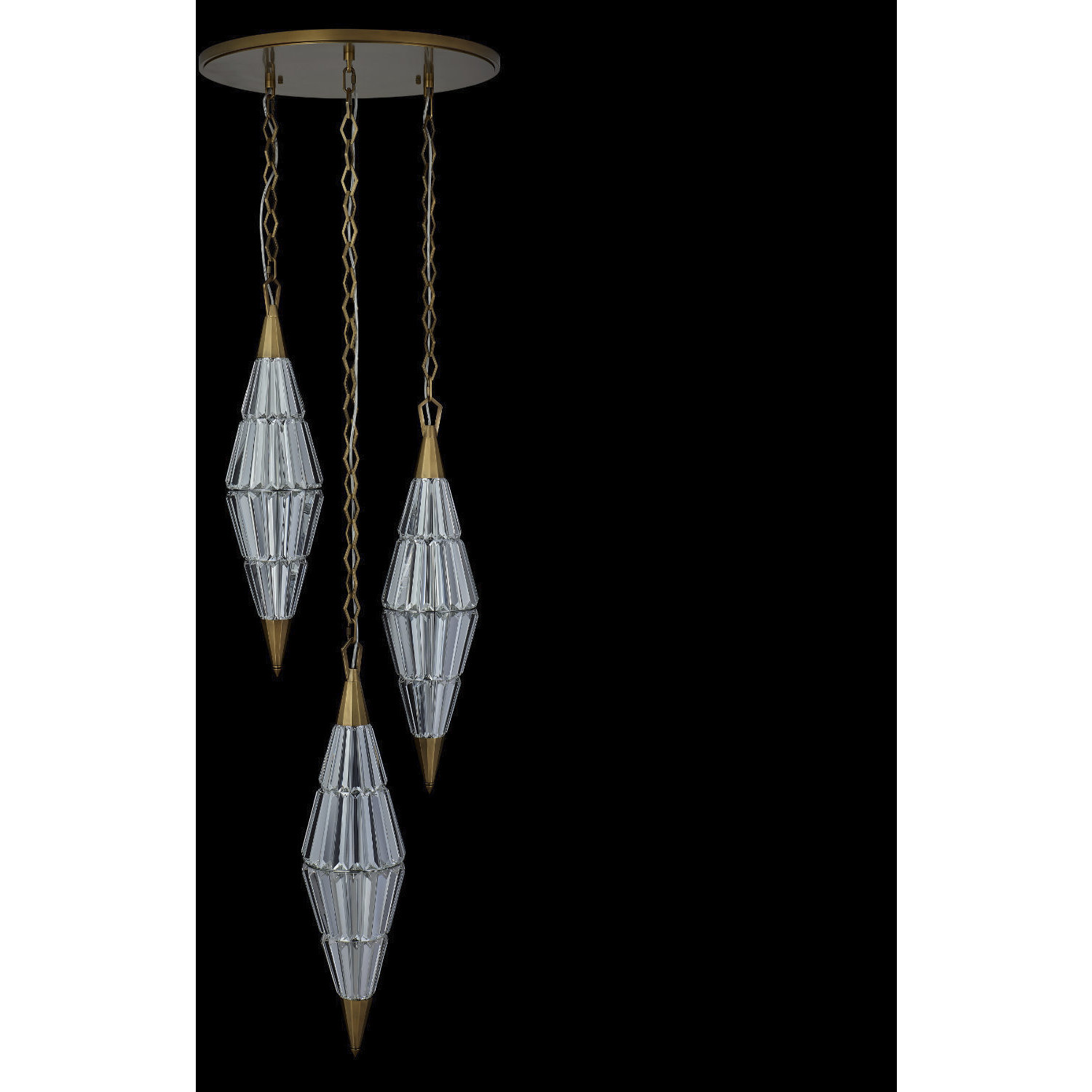 Allungato 24 inch True Brass Pendant Ceiling Light