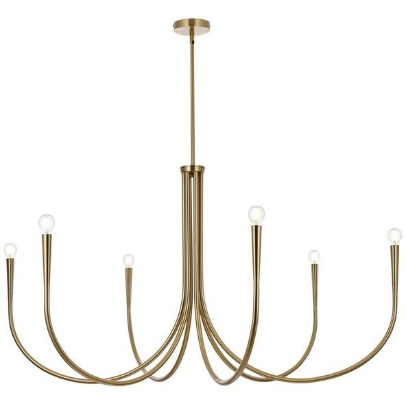 Layne 6 Light 50 inch Gold Chandelier Ceiling Light