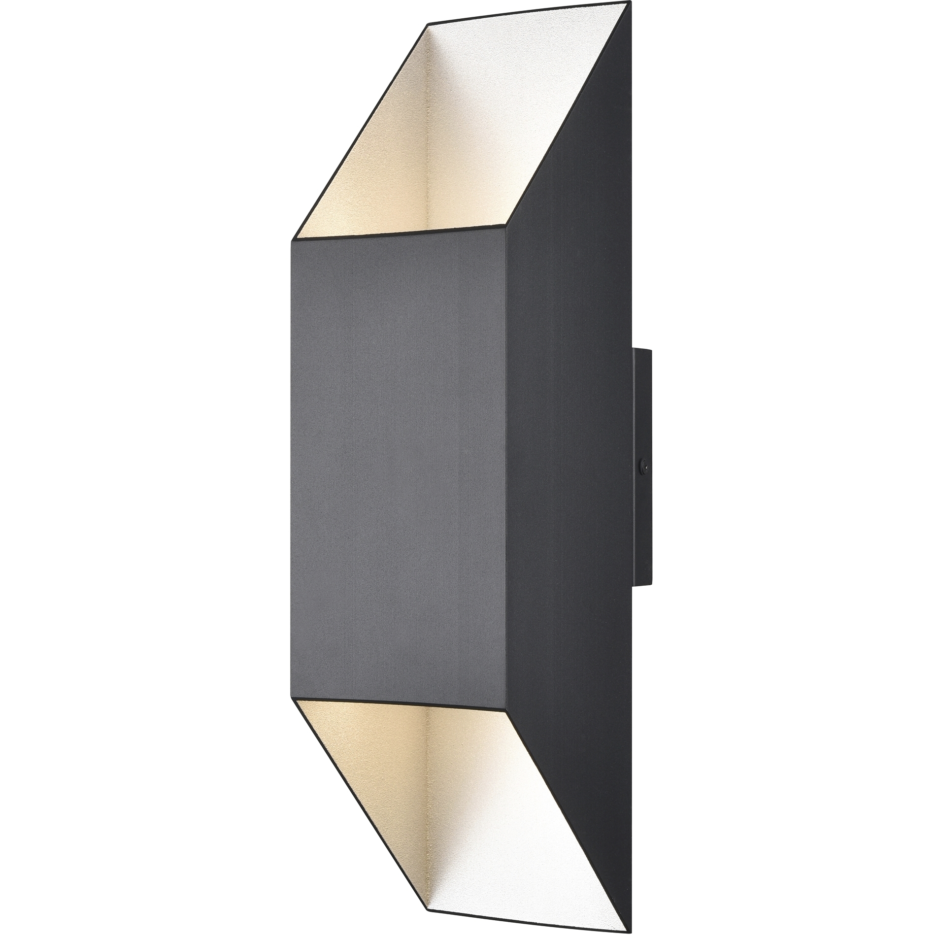 Brecon 2 Light 18 inch Stainless Steel and Black Outdoor Sconce