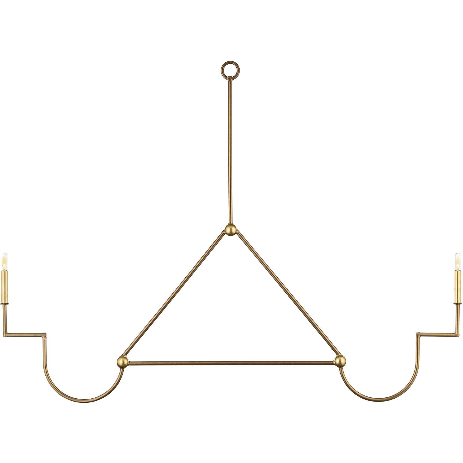 Lowcountry 2 Light Antique Brass Pendant Ceiling Light