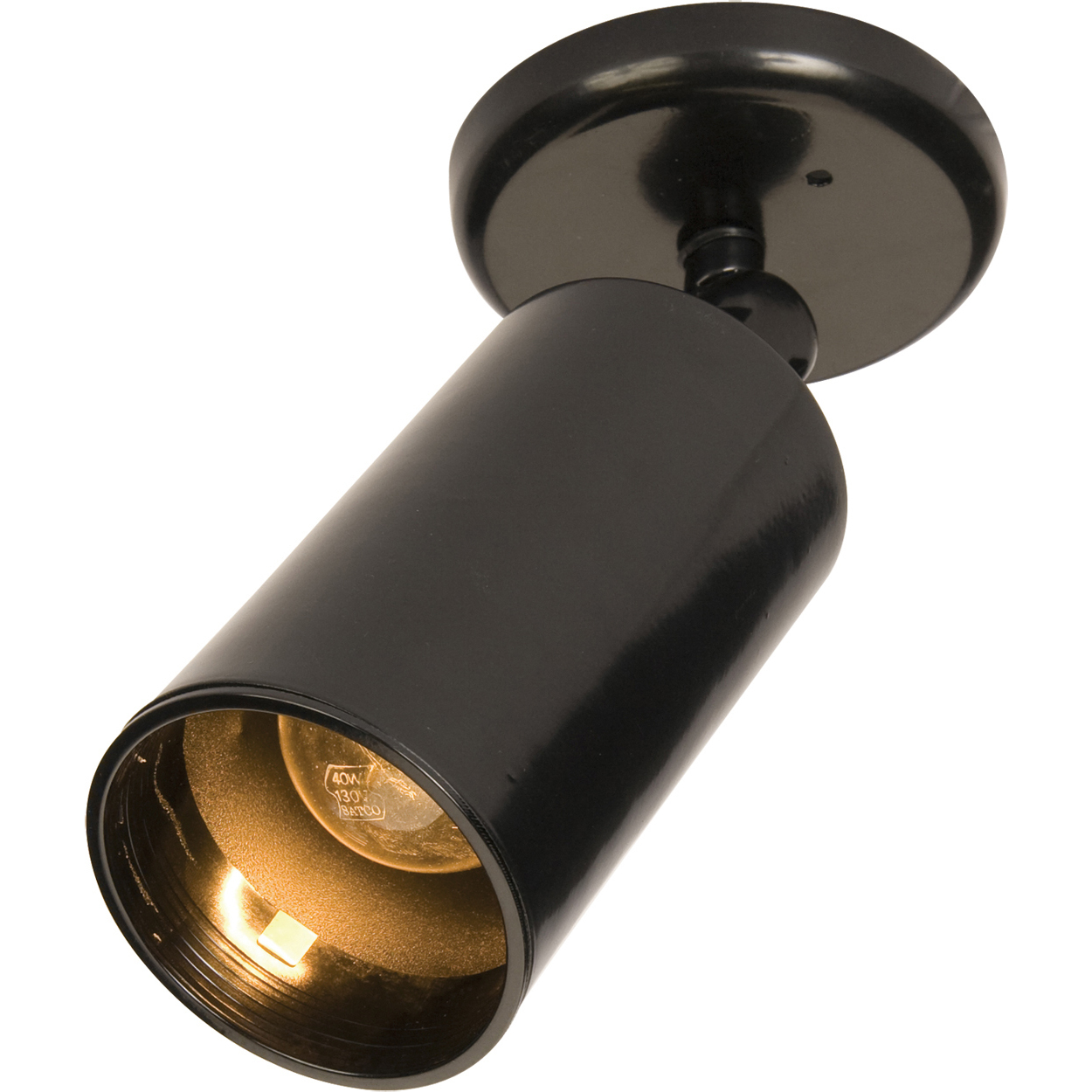 Spots 1 Light 5 inch Black Flush Mount Ceiling Light