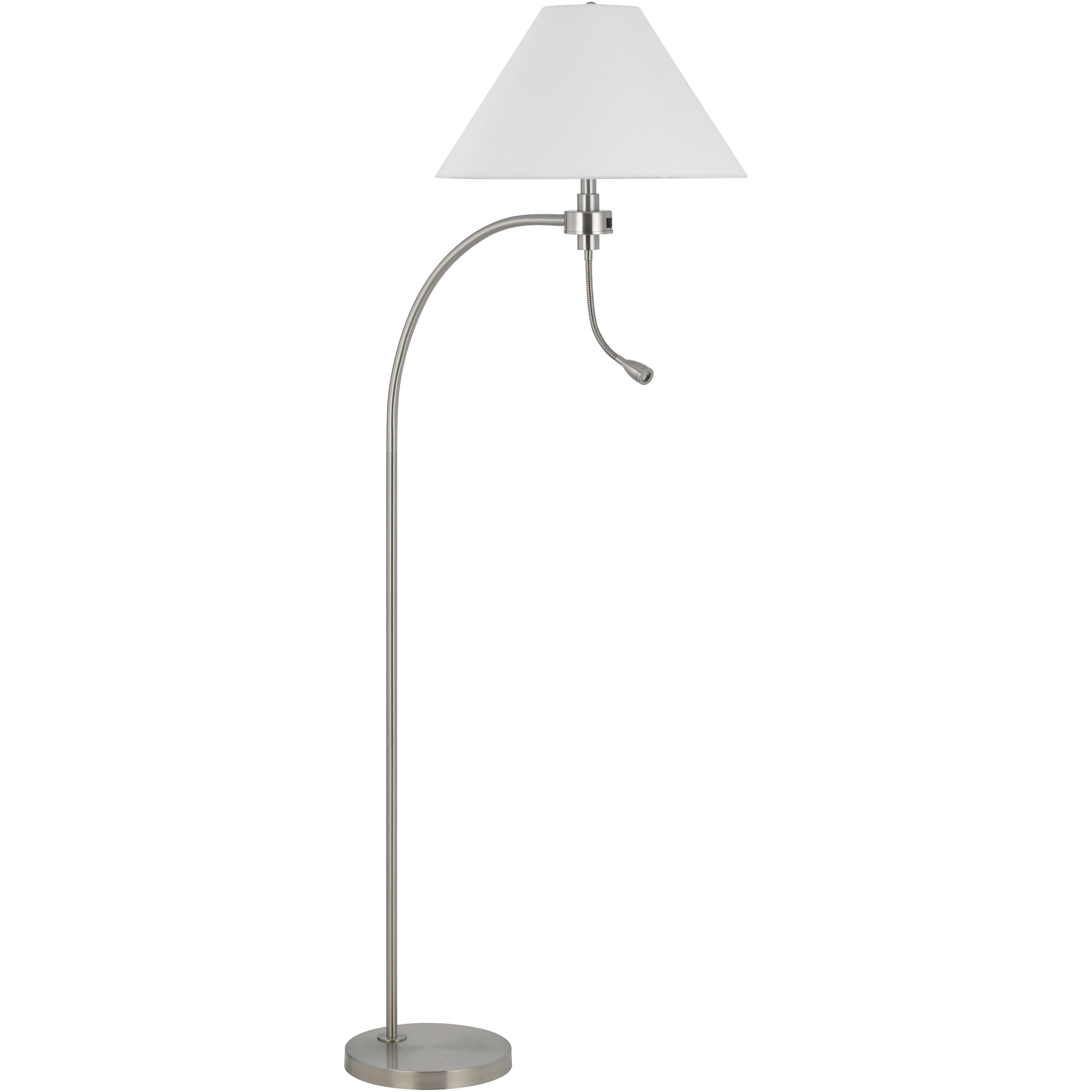 Ashland 67.5 inch 100.00 watt Brushed Steel Floor Lamp Portable Light