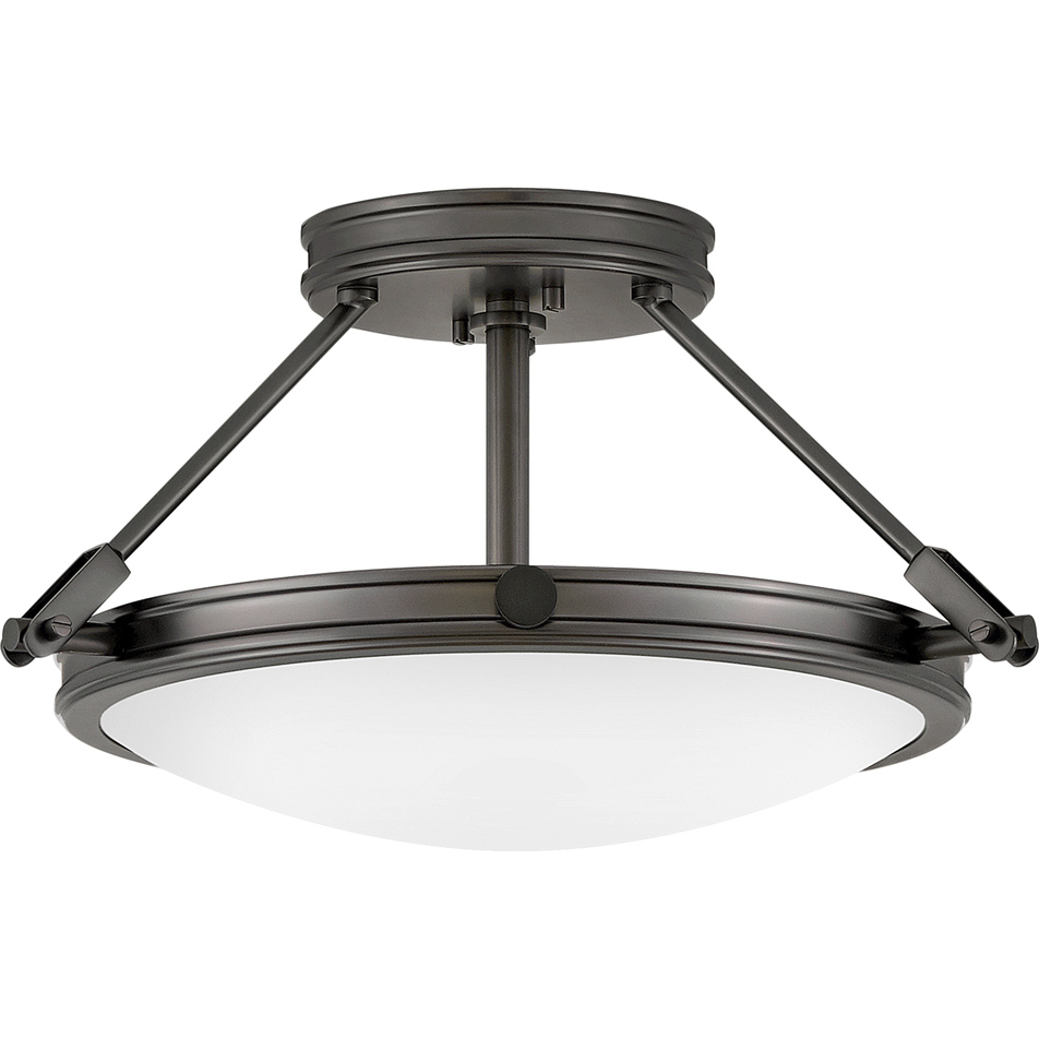 Collier 3 Light 16.5 inch Black Oxide Indoor Semi-Flush Mount Ceiling Light