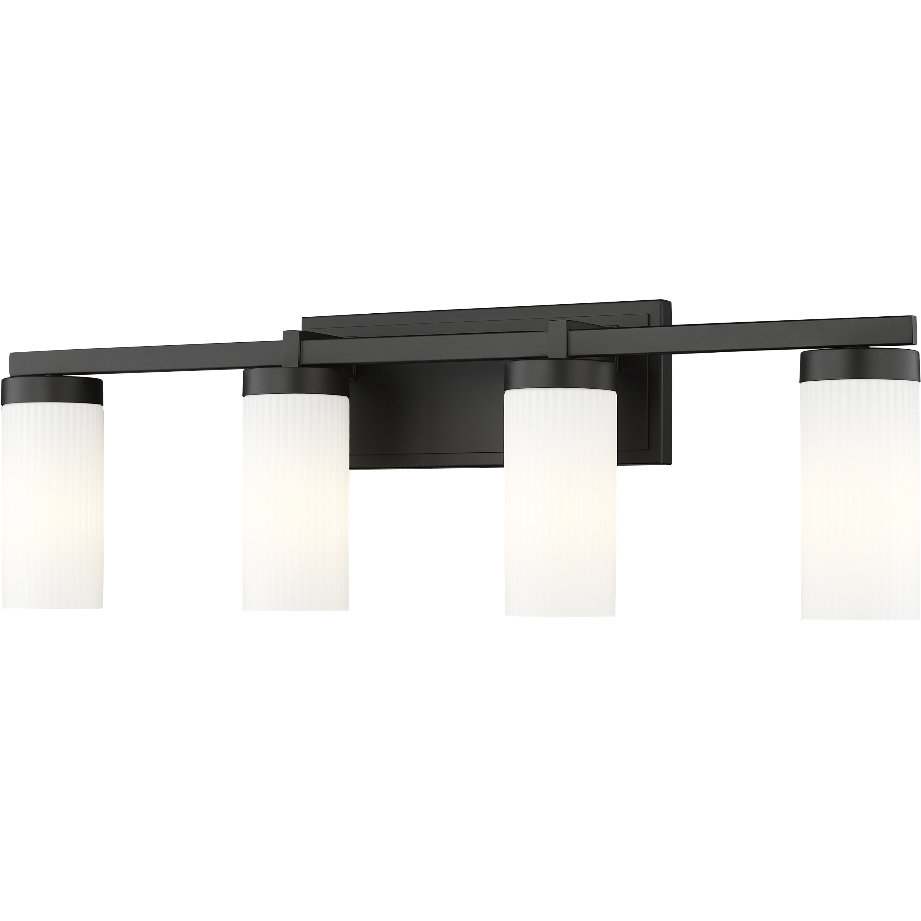 Danica 4 Light 29.5 inch Matte Black Bath Vanity Light Wall Light