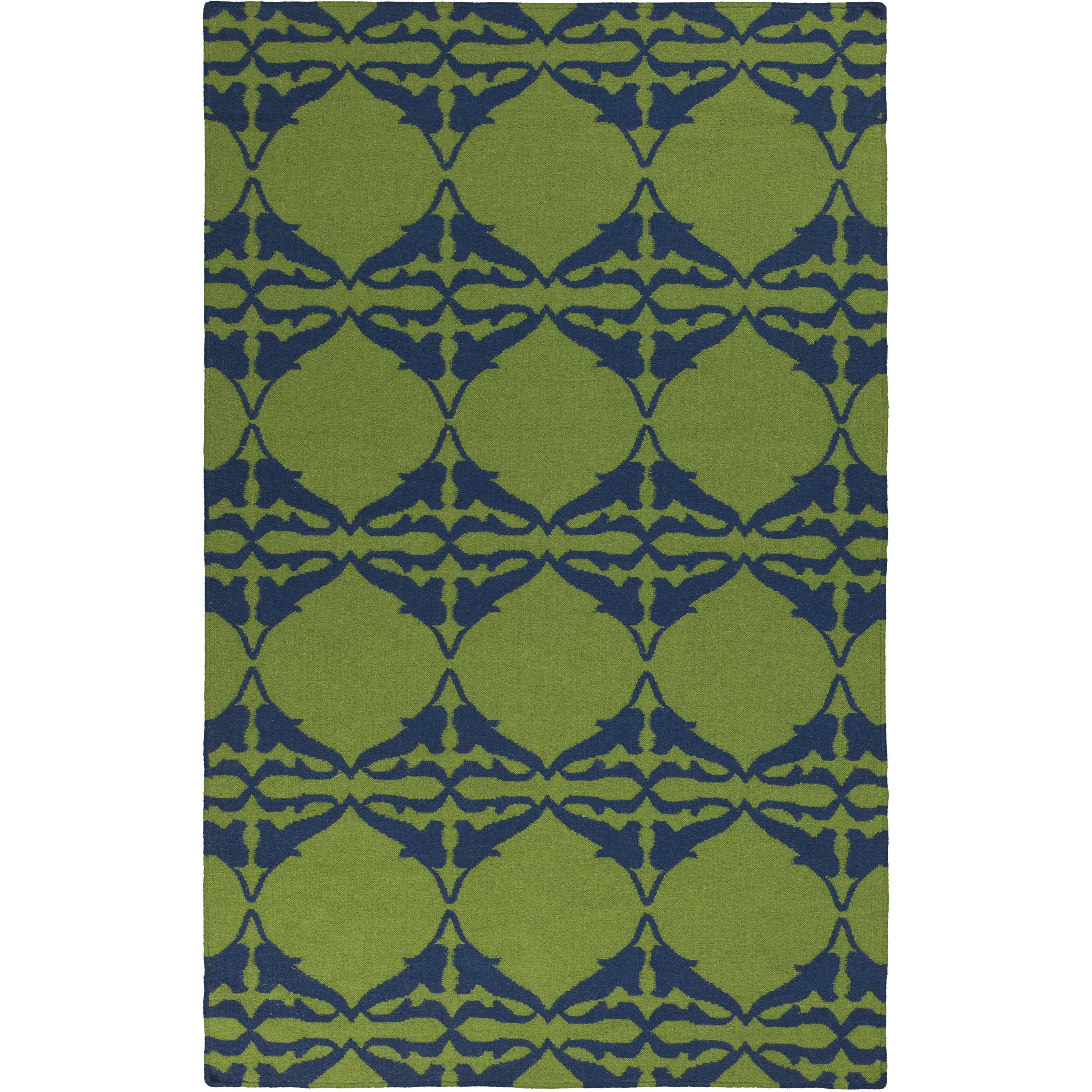 Frontier 36 X 24 inch Grass Green, Navy Rug