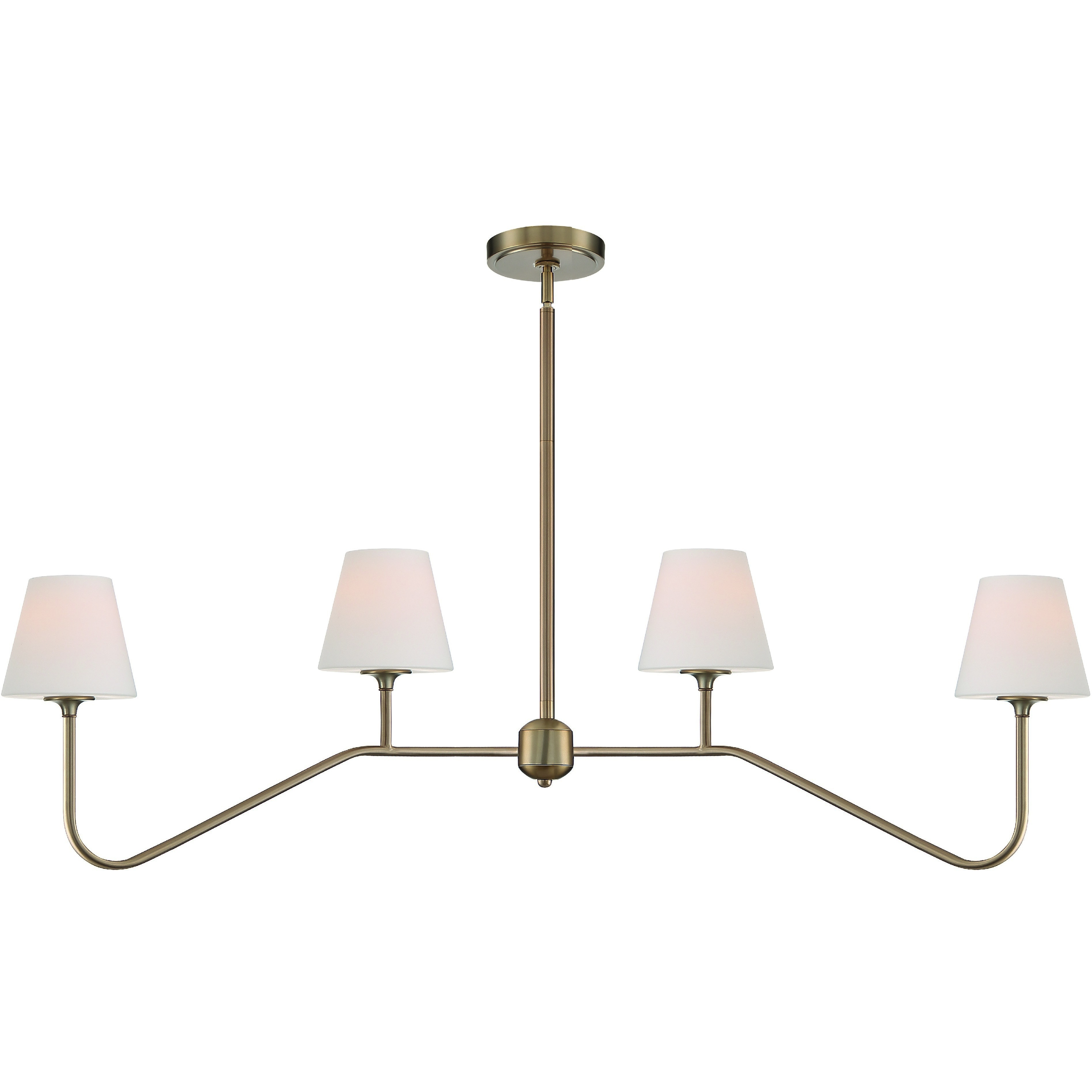 Keenan 4 Light 48 inch Vibrant Gold Linear Chandelier Ceiling Light
