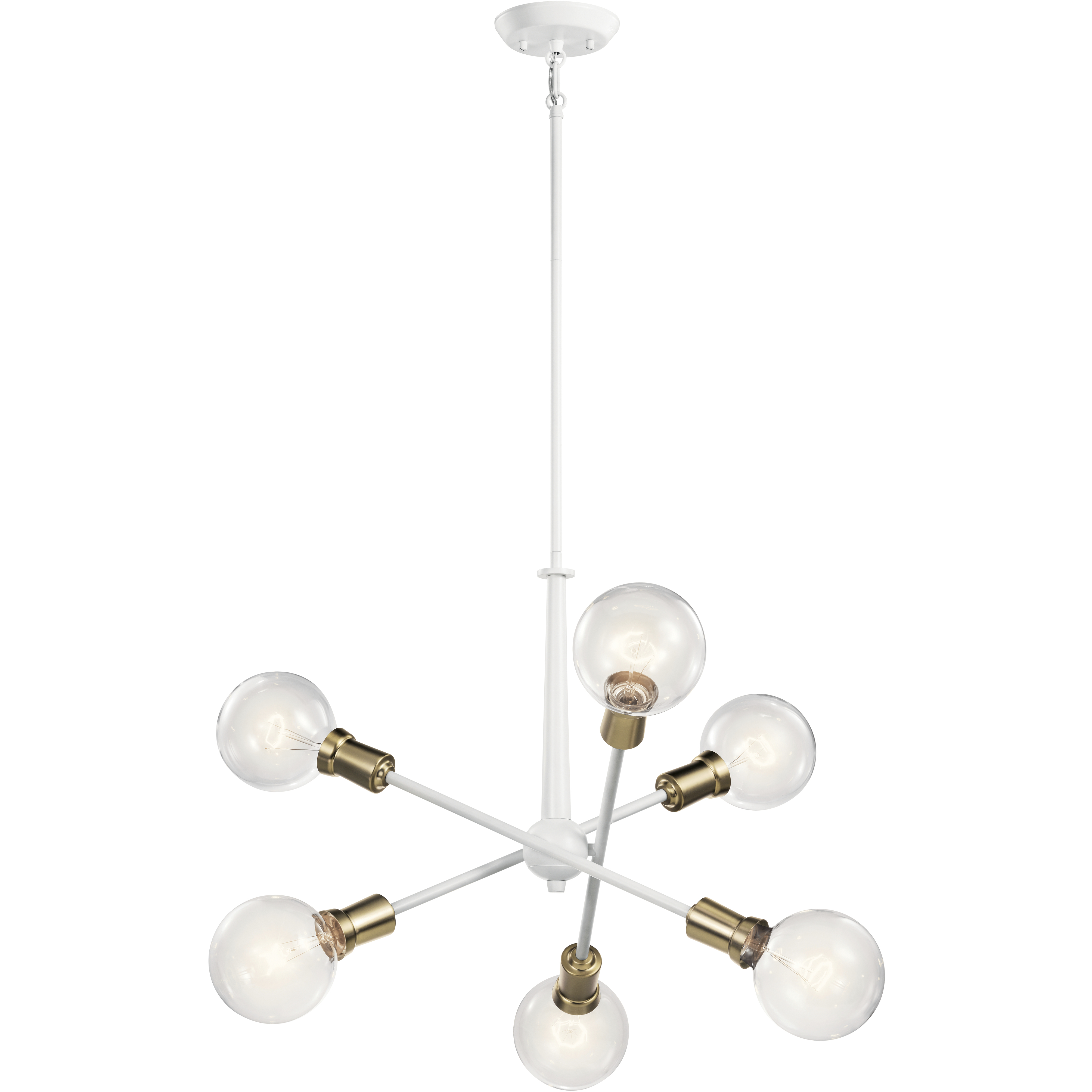 Armstrong 6 Light 20 inch White Chandelier 1 Tier Small Ceiling Light, Small