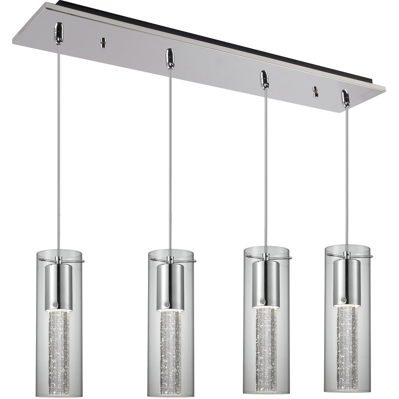 Champagne LED 5.13 inch Chrome Multi Pendant Ceiling Light