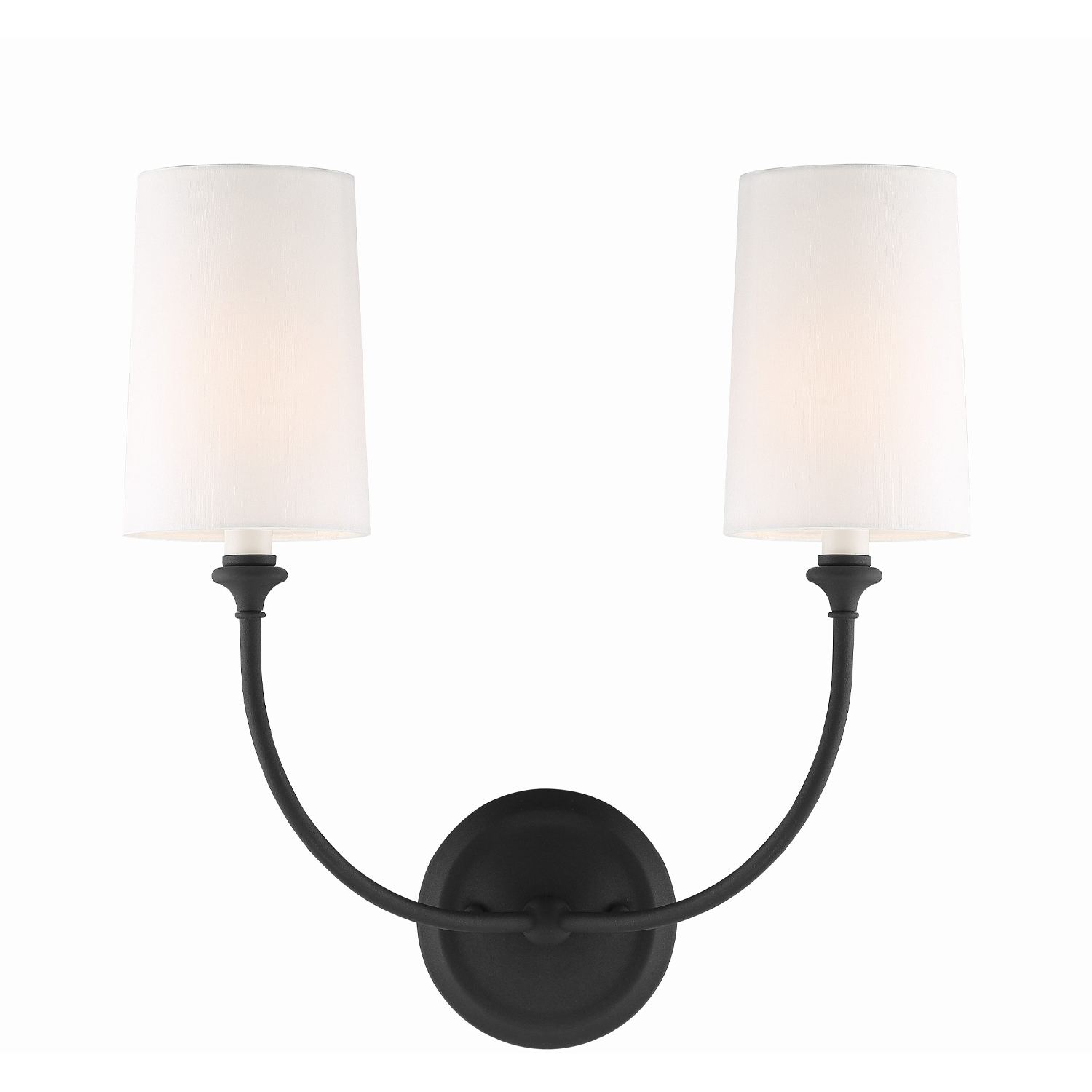 Sylvan Bath Wall Light in Black Forged