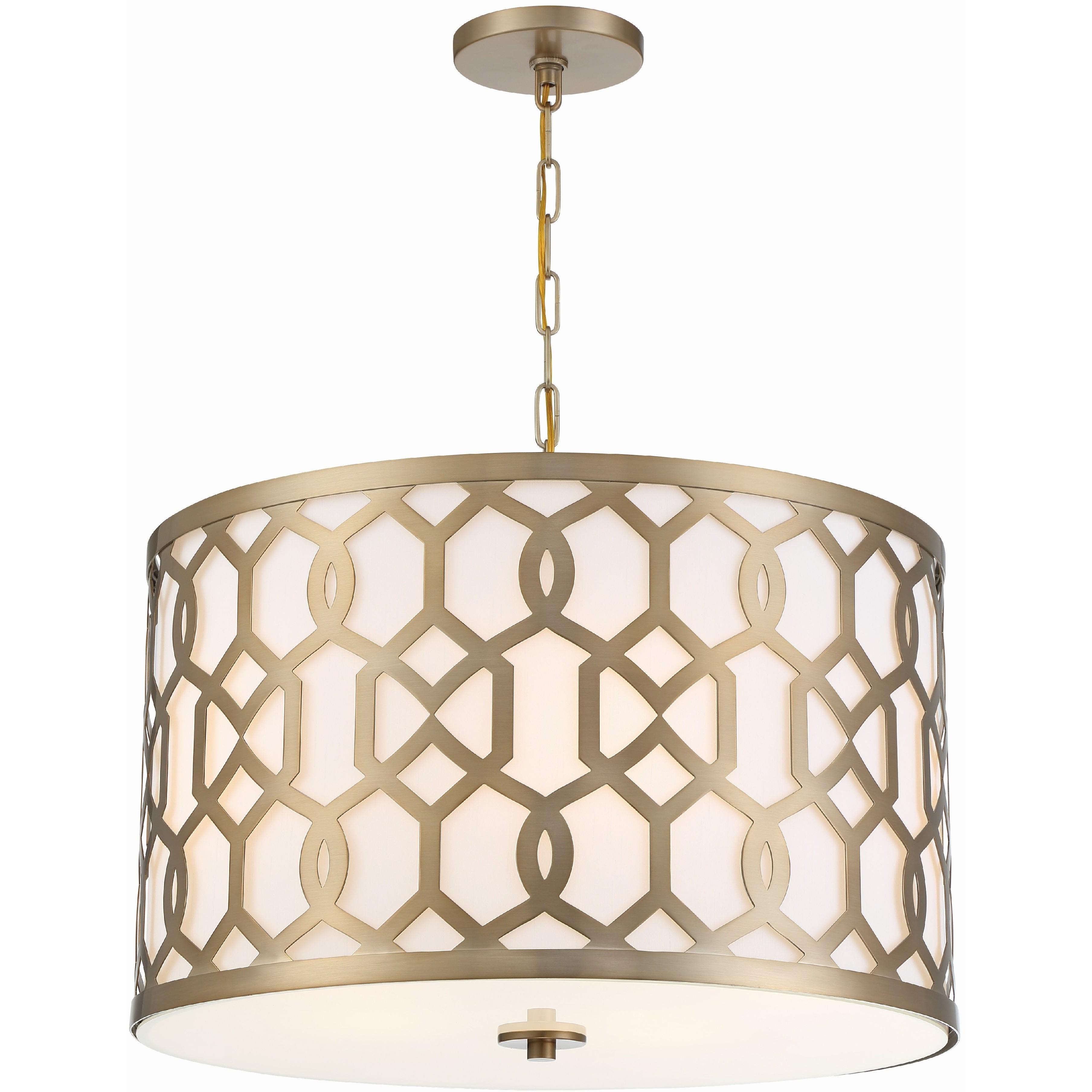 Jennings 5 Light 24.25 inch Aged Brass Pendant Ceiling Light
