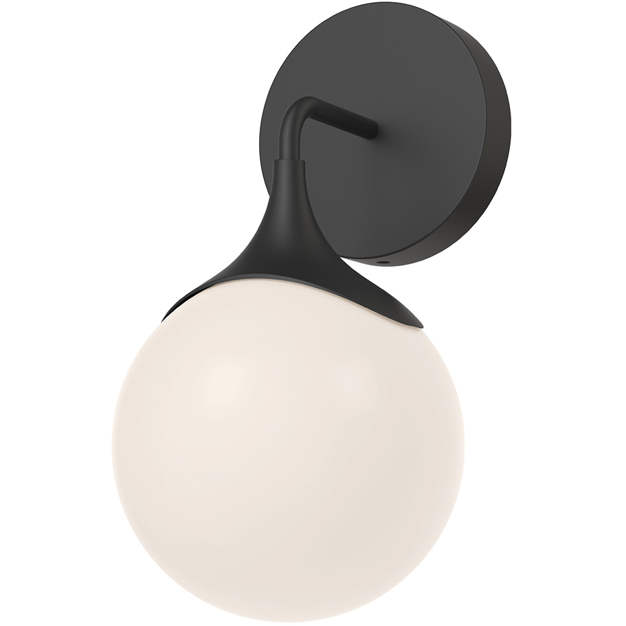Alora Mood Nouveau 1 Light 6 inch Matte Black Wall/Vanity Light Wall Light