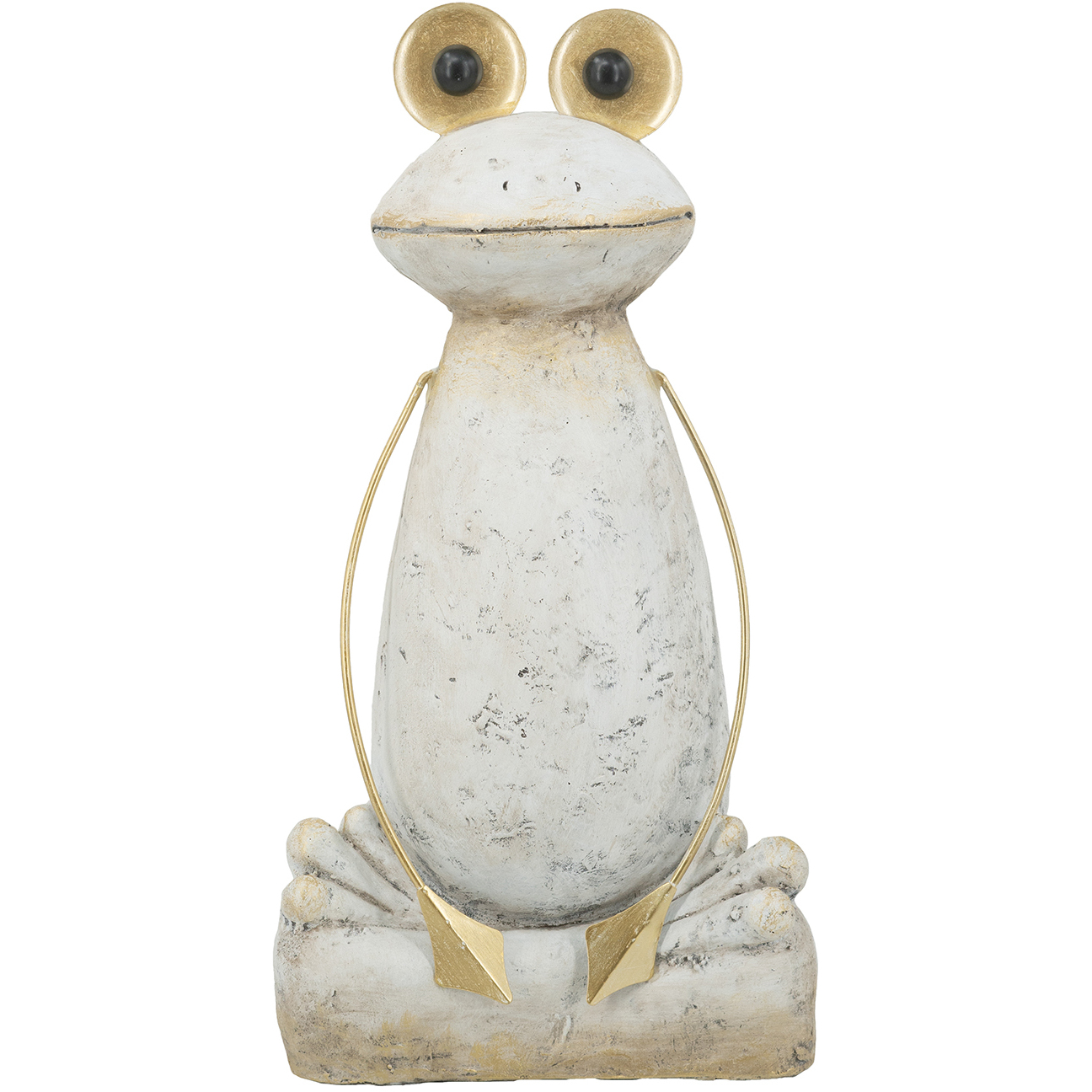 Anita White and Gold Statue