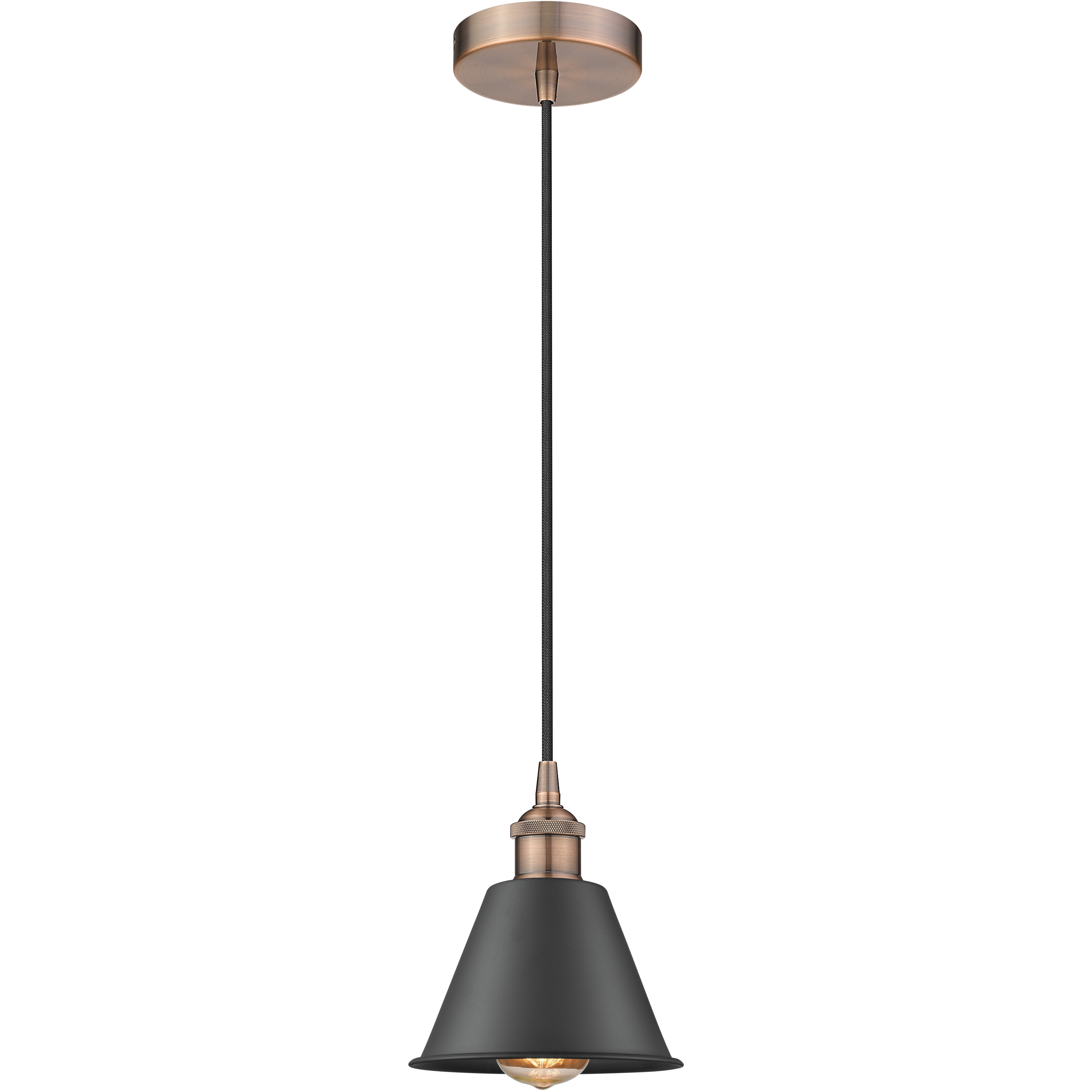 Edison Smithfield LED 7 inch Antique Copper Mini Pendant Ceiling Light