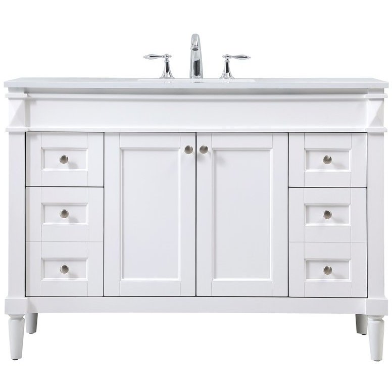 Bennett 48 X 21 X 35 inch White Vanity Sink Set in Not Included
