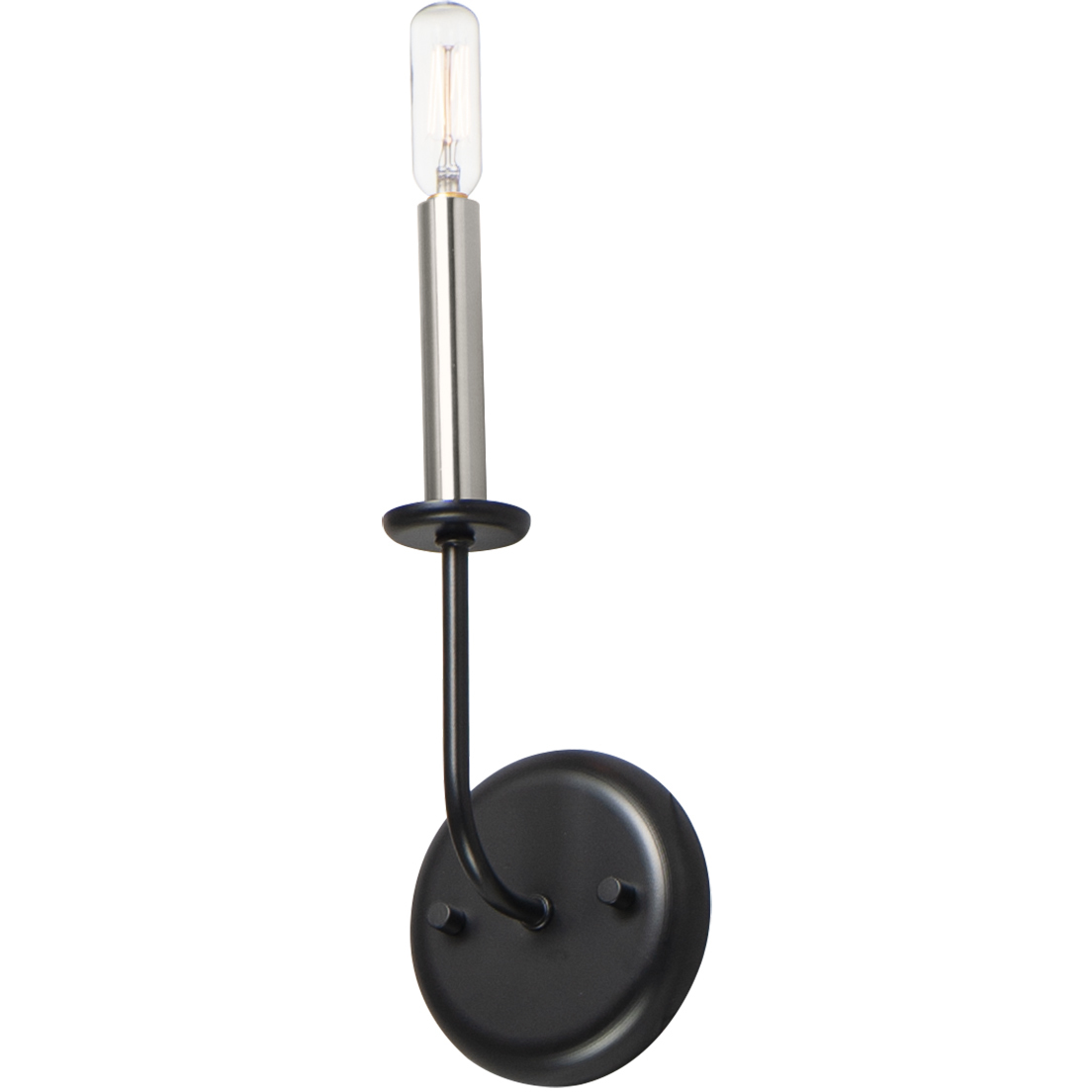 Wesley 1 Light 4.75 inch Black and Satin Nickel ADA Wall Sconce Wall Light