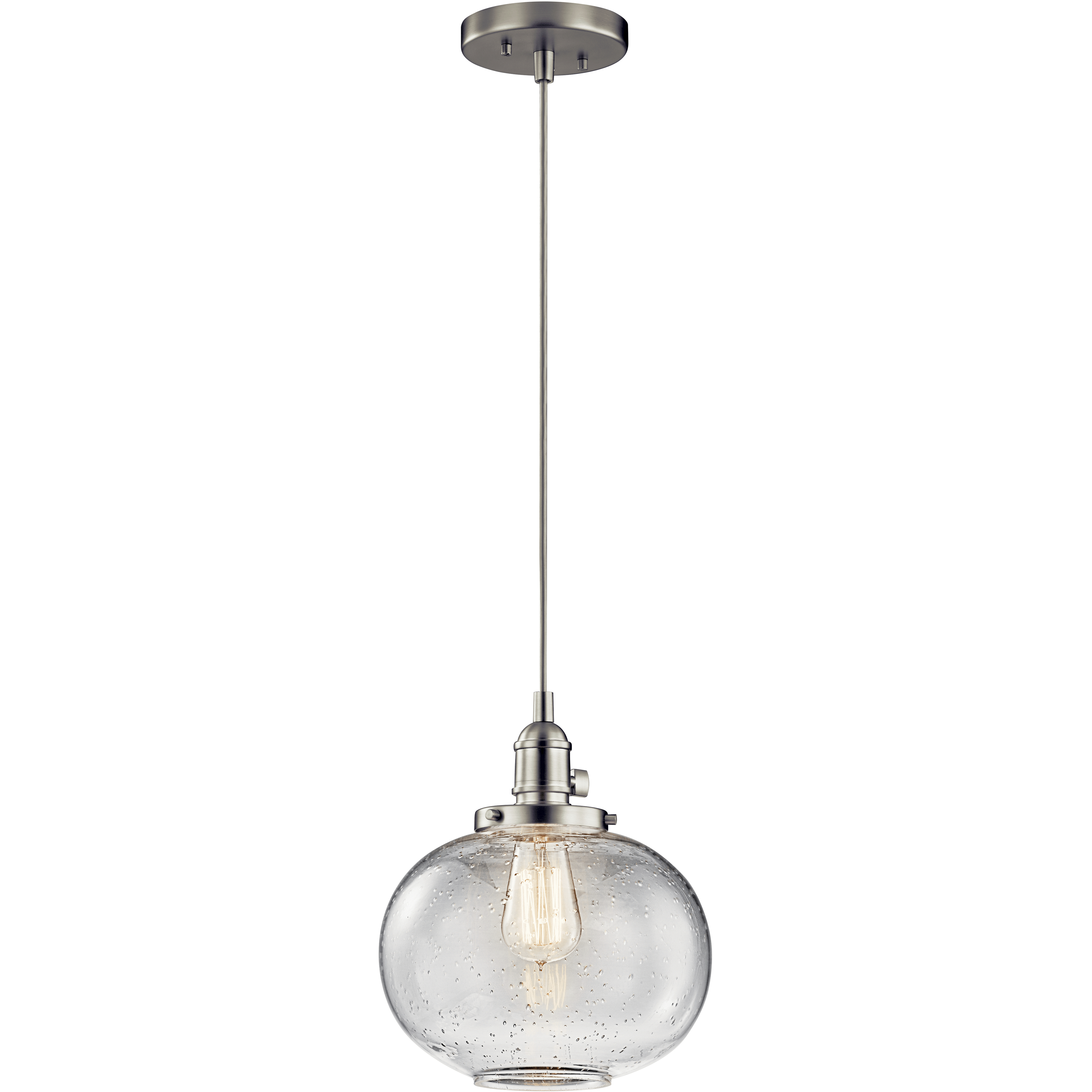 Avery 1 Light 9.75 inch Brushed Nickel Mini Pendant Ceiling Light