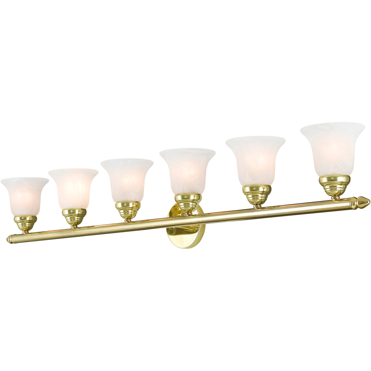 Neptune 6 Light 48 inch Polished Brass Bath Vanity Wall Light